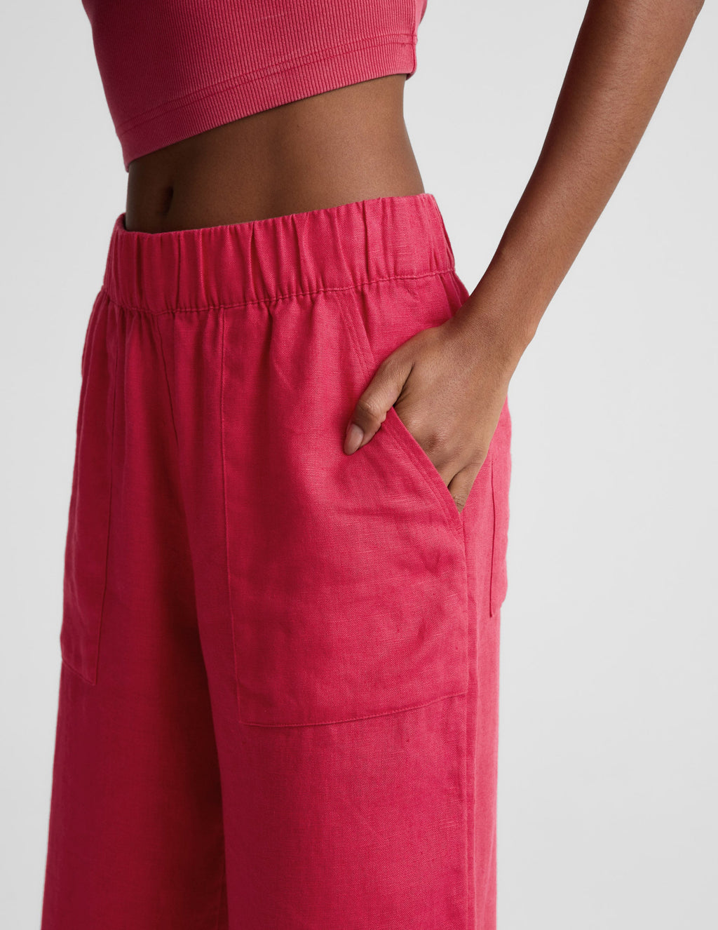 SoftWash Linen Easy Wide Leg Pant 31