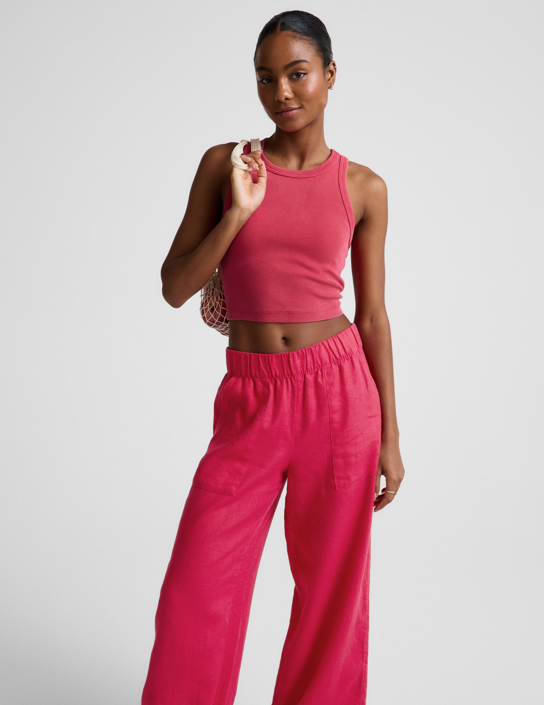 SoftWash Linen Easy Wide Leg Pant 29