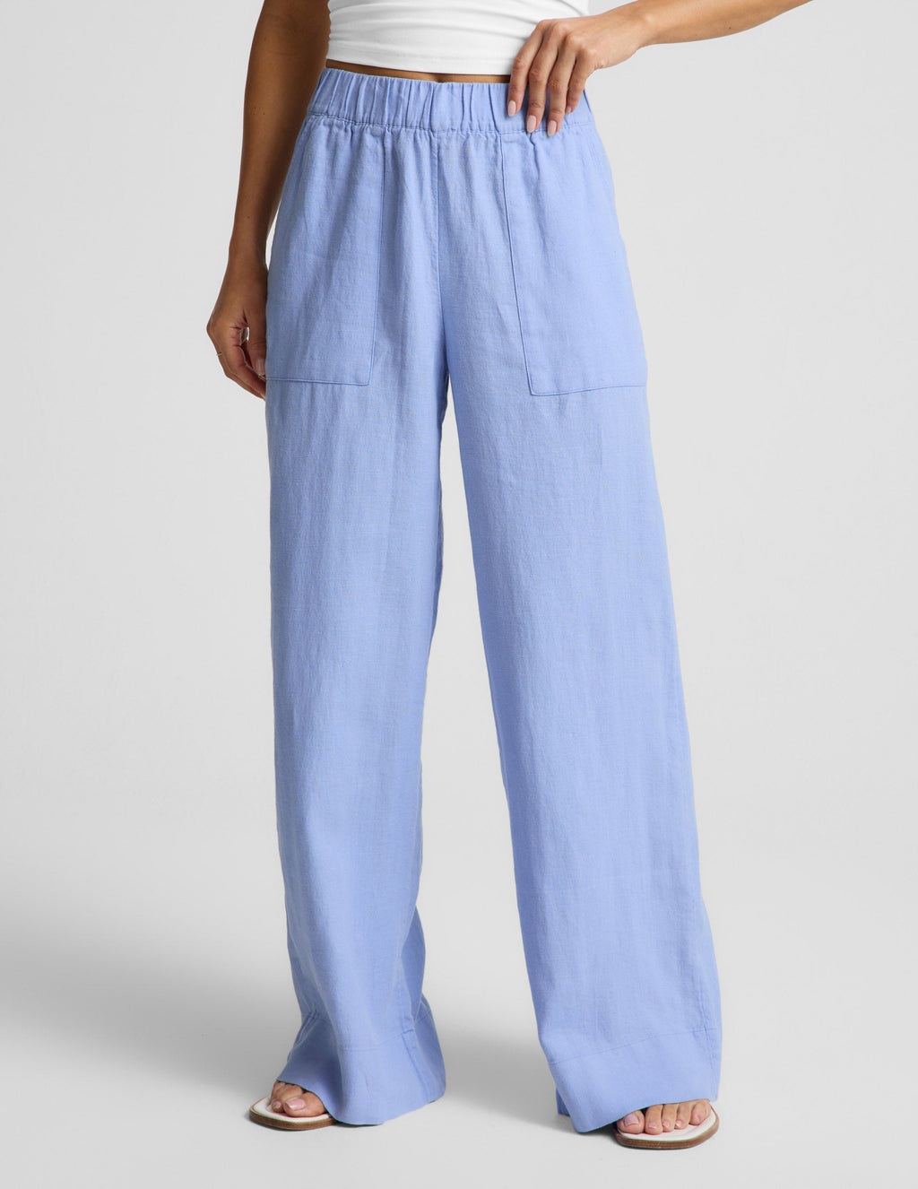 SoftWash Linen Easy Wide Leg Pant 31