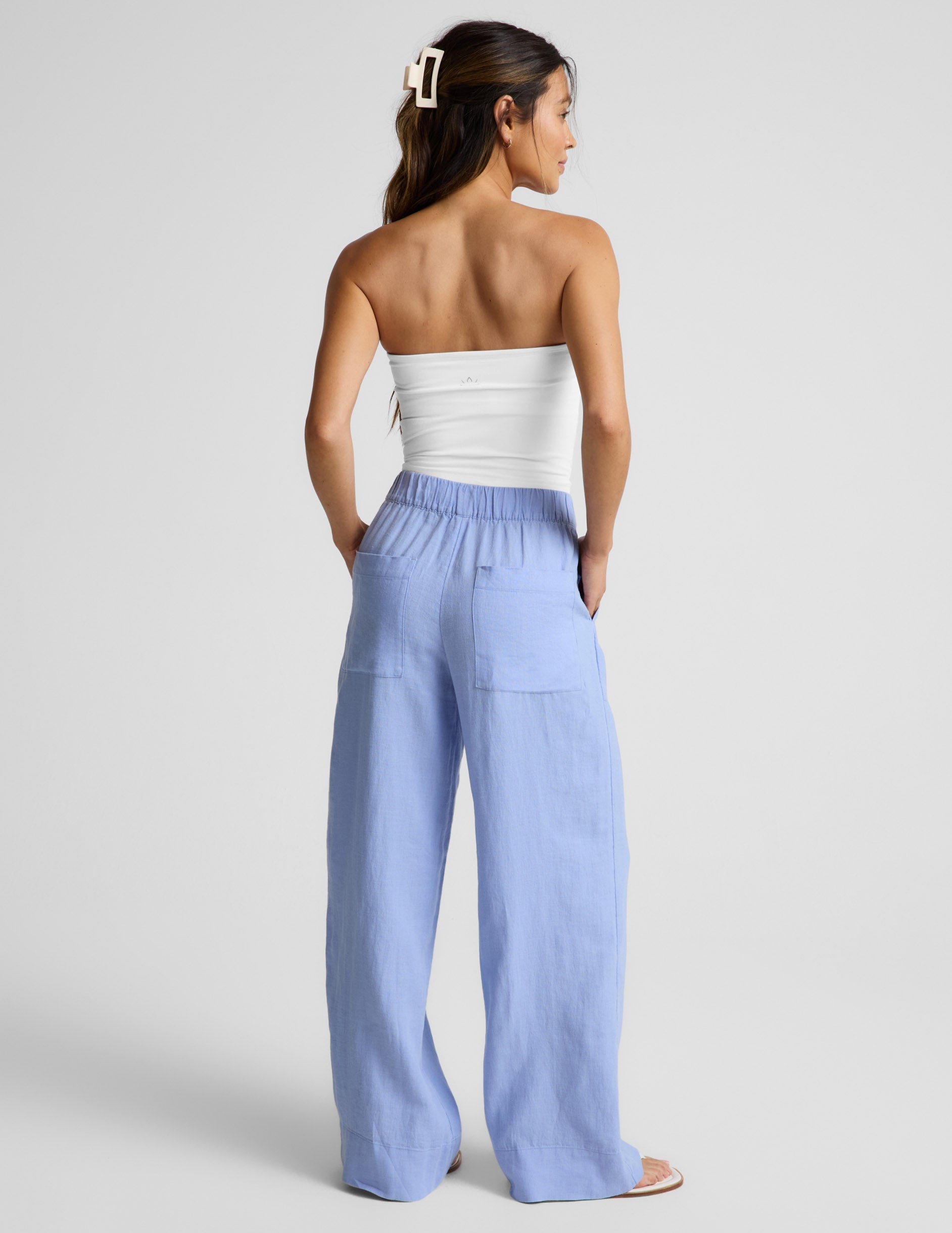 SoftWash Linen Easy Wide Leg Pant 31