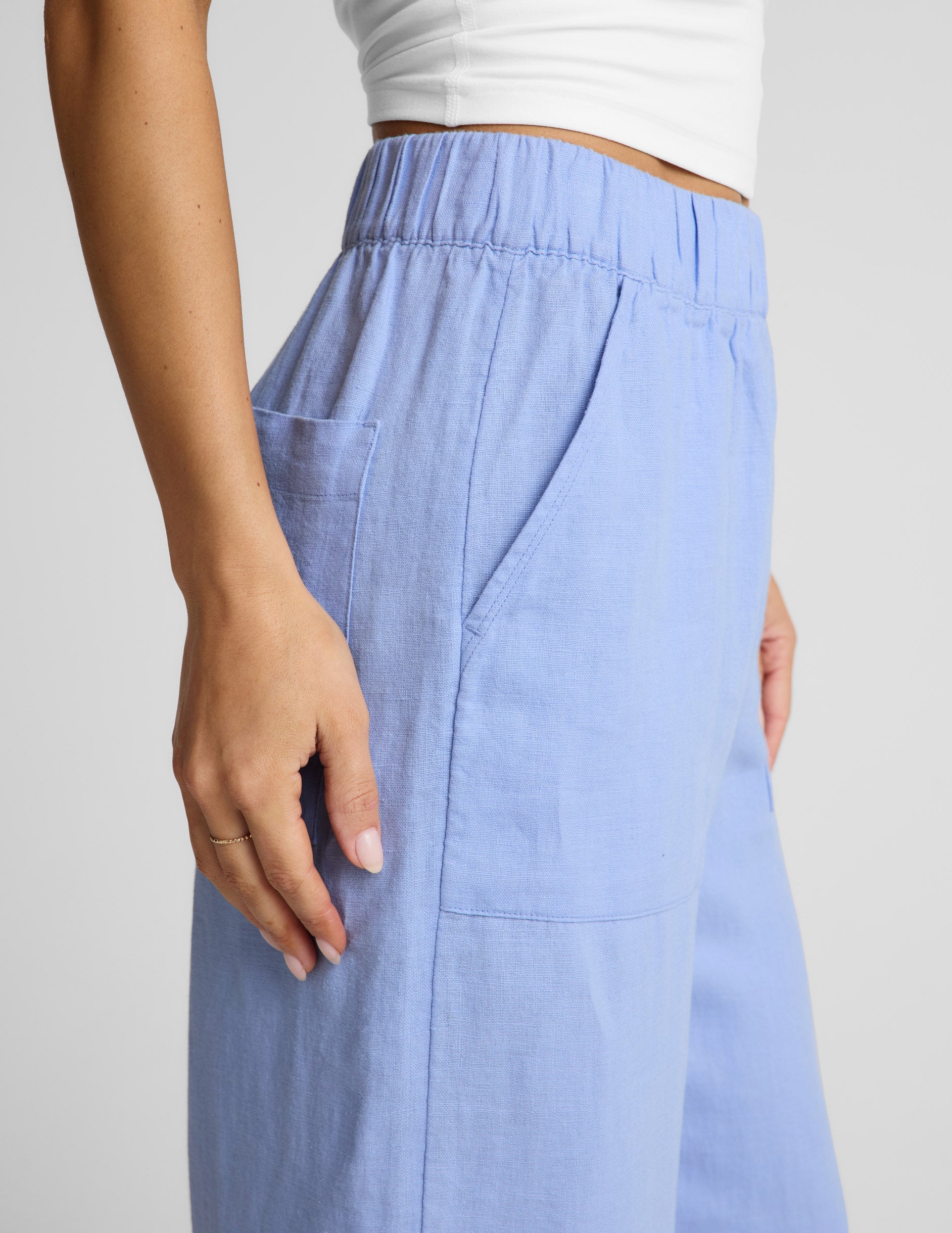 SoftWash Linen Easy Wide Leg Pant 31