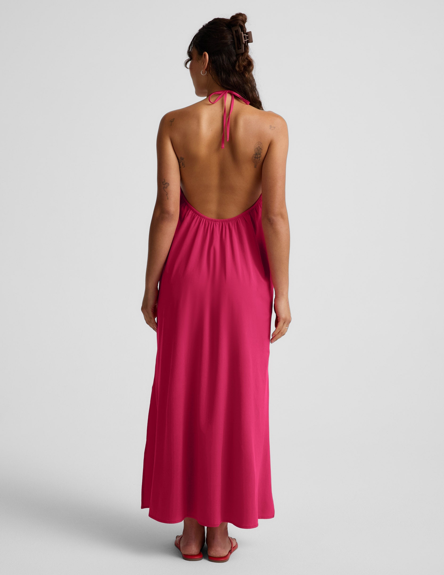 Go With The Flow Halter Dress