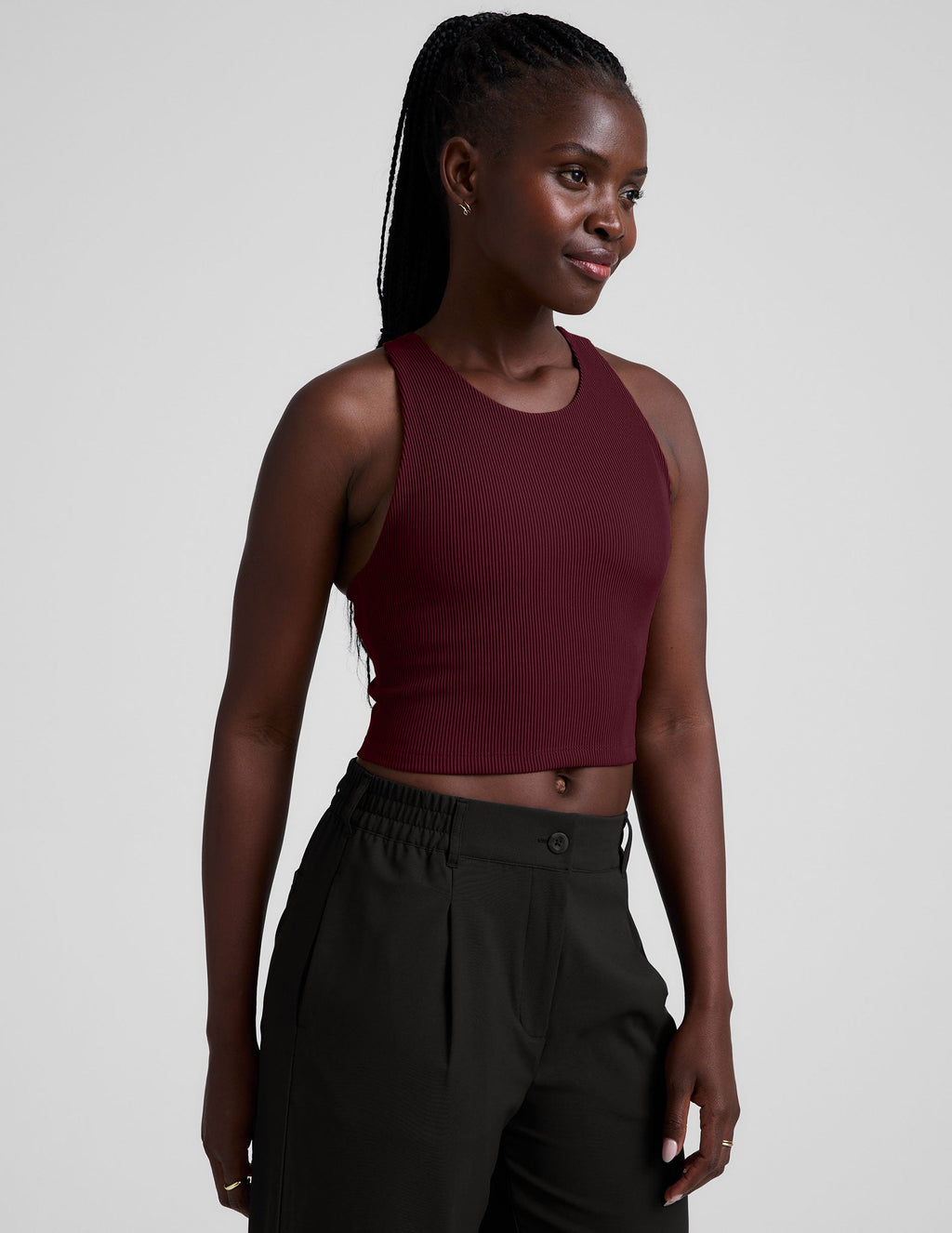 Refocus Ribbed Cropped Tank