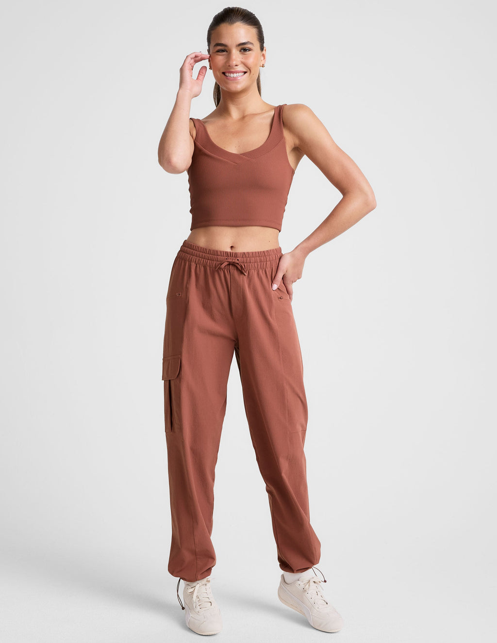 Impulse Ribbed Cropped Tank