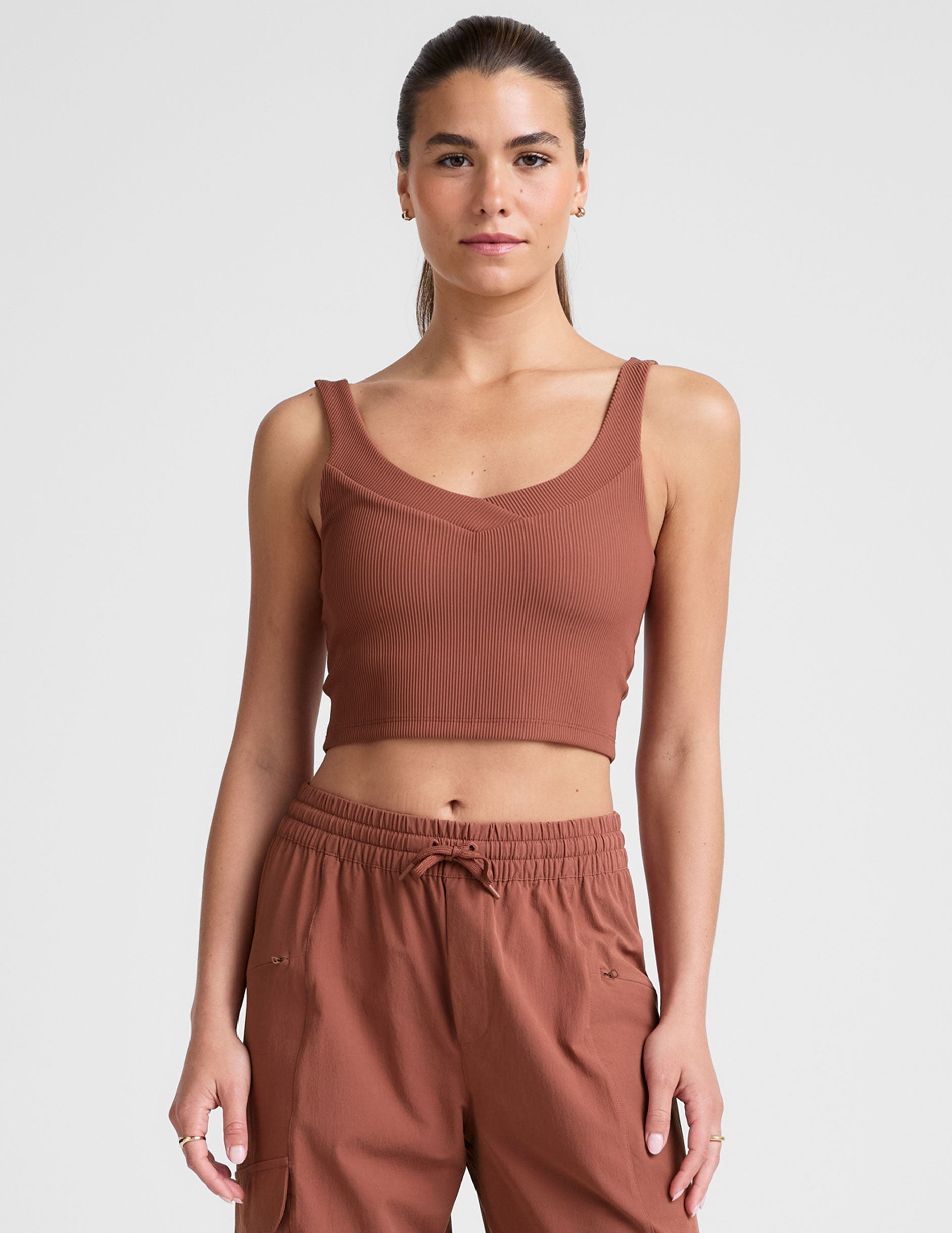 Impulse Ribbed Cropped Tank
