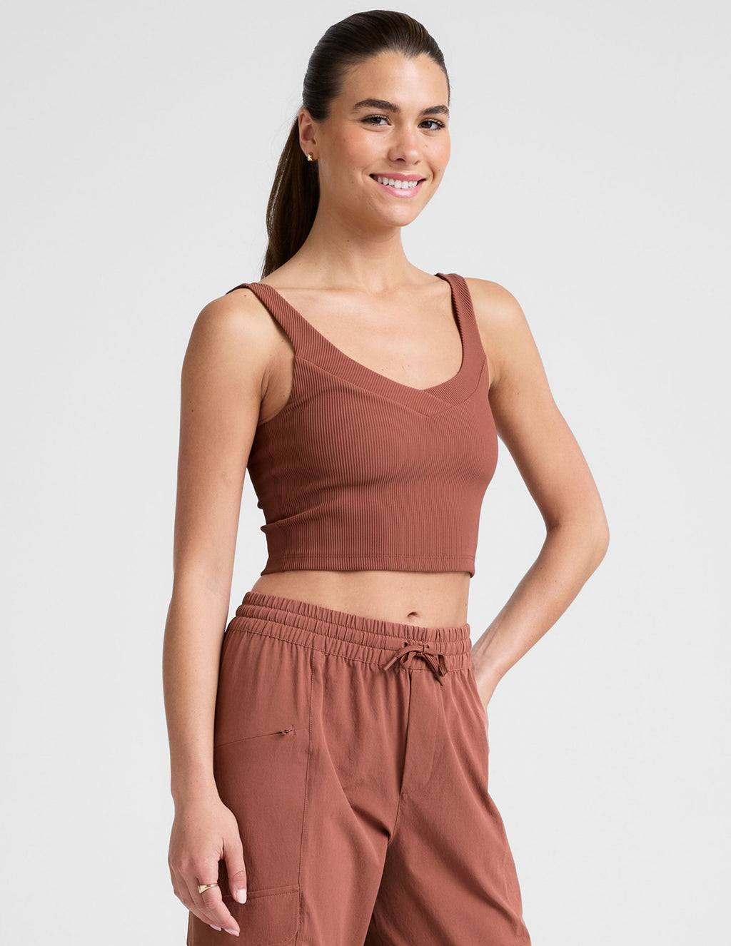 Impulse Ribbed Cropped Tank
