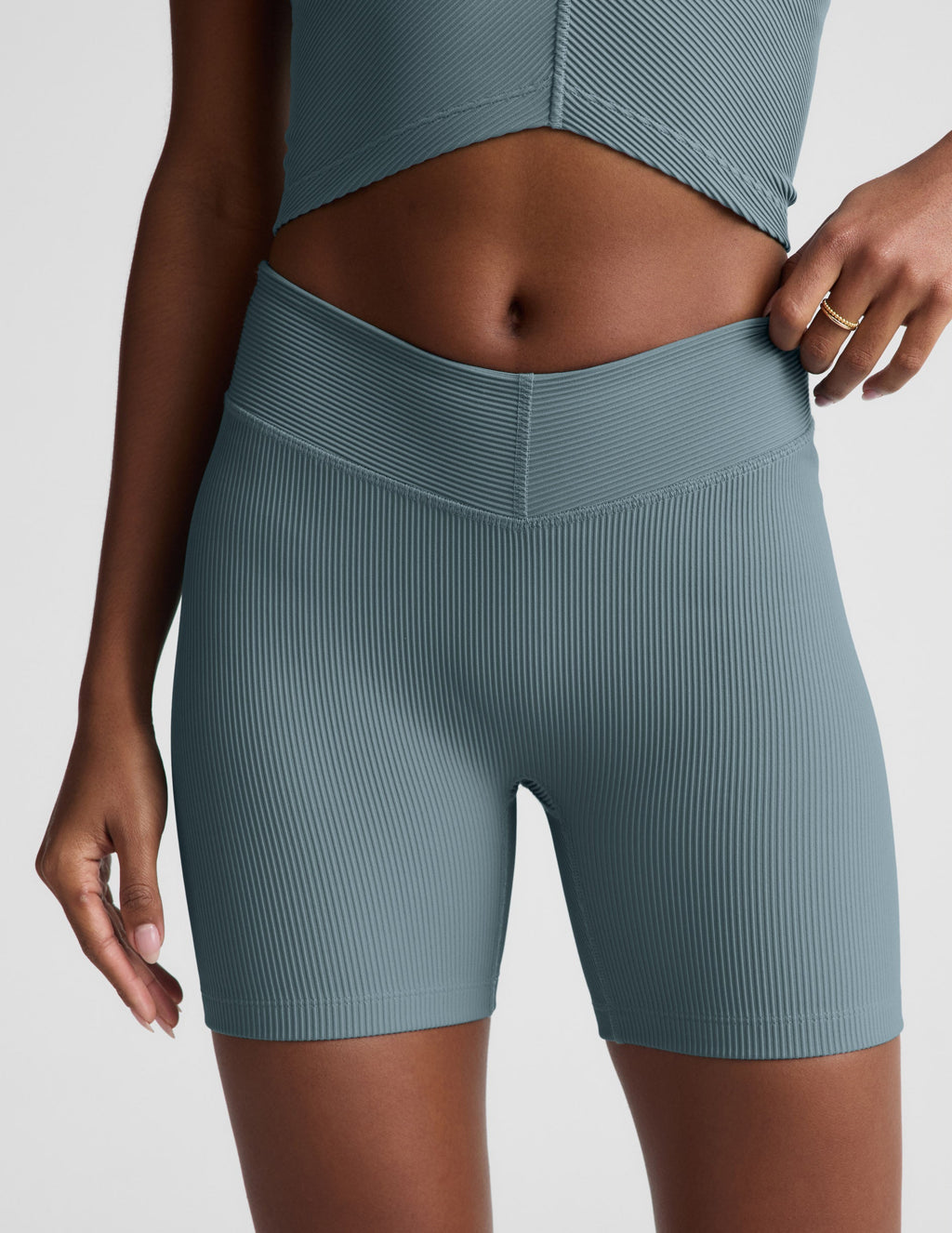 Impulse Ribbed V-Waist 5  Biker Short