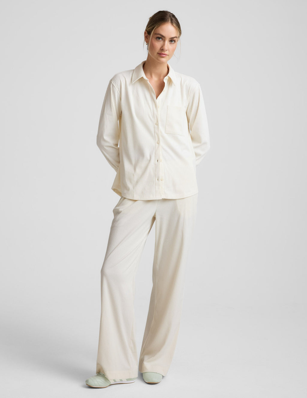 Breathe Easy Comfort Cord Button Up