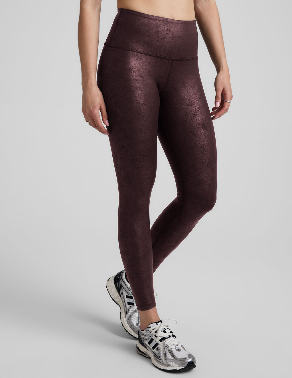 Leatherette High Waisted Midi Legging