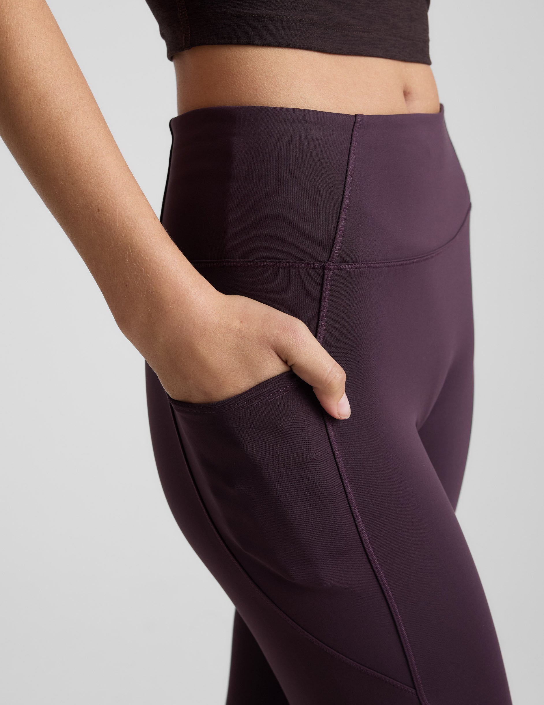 Pacer Fleece-Backed Zip Pocket Full Length Legging