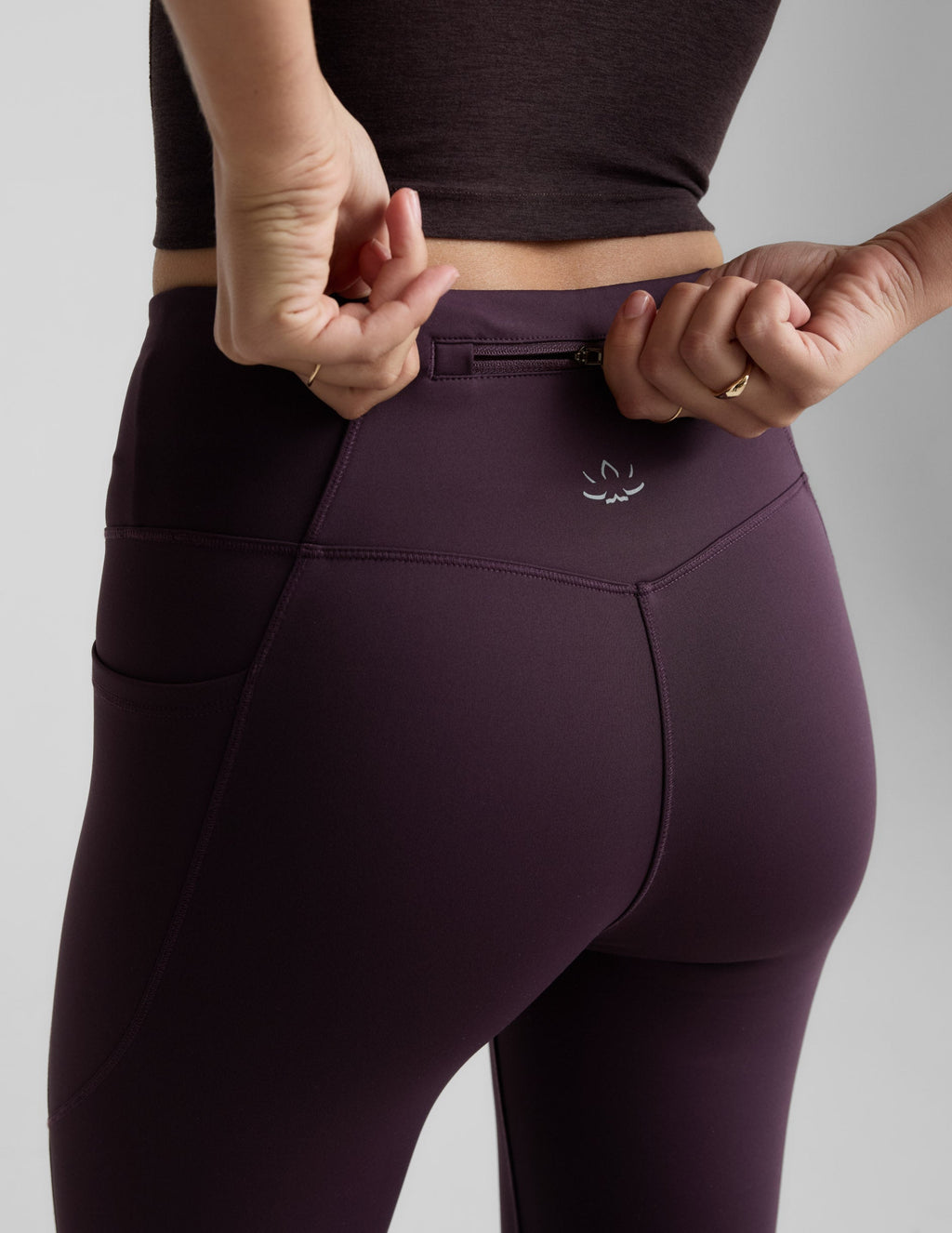 Pacer Fleece-Backed Zip Pocket Full Length Legging