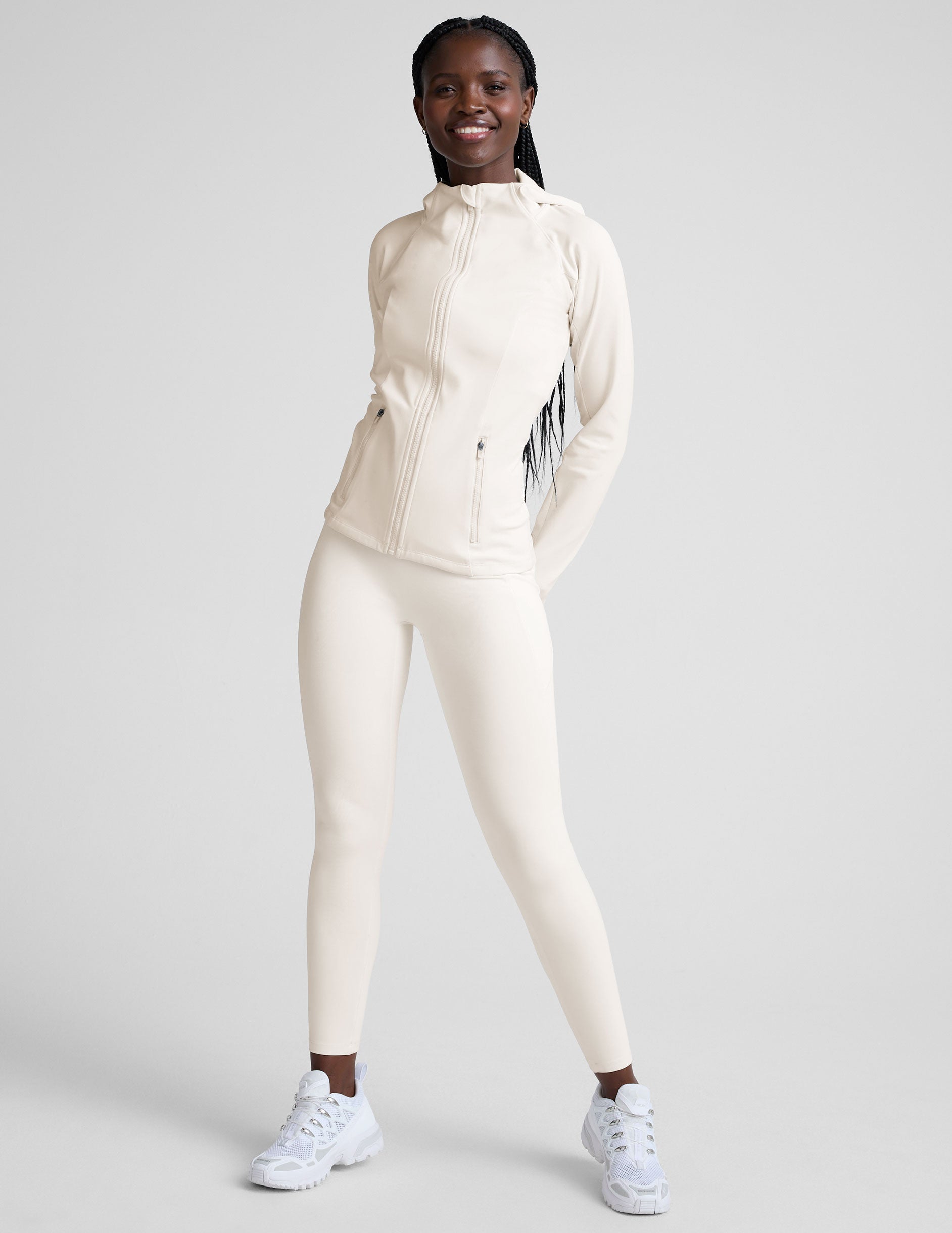 Pacer Fleece-Backed Zip Pocket Full Length Legging