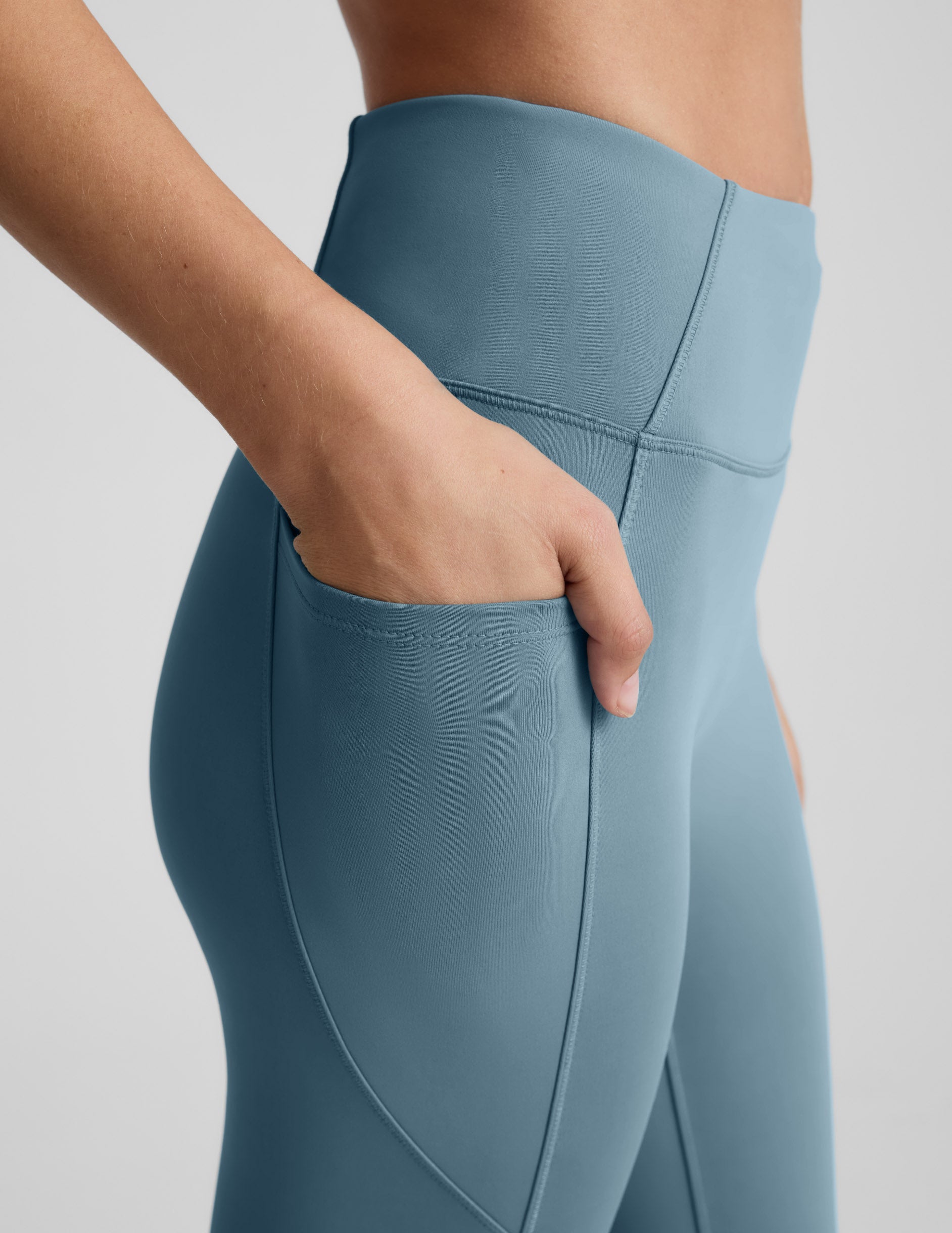 Pacer Fleece-Backed Zip Pocket Full Length Legging