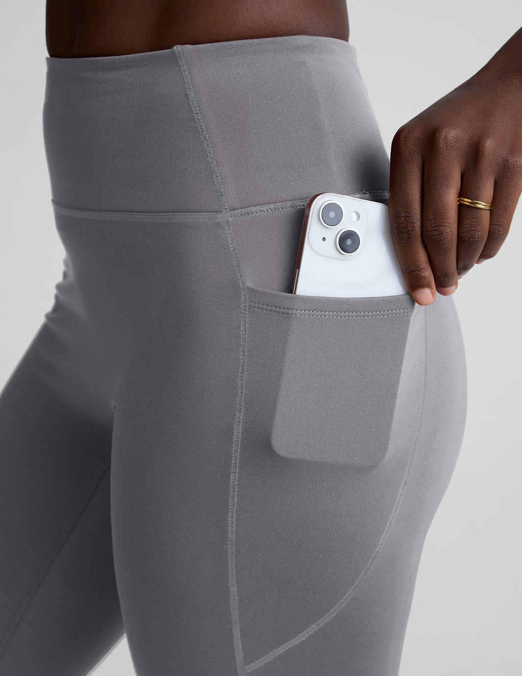 Pacer Fleece-Backed Zip Pocket Full Length Legging