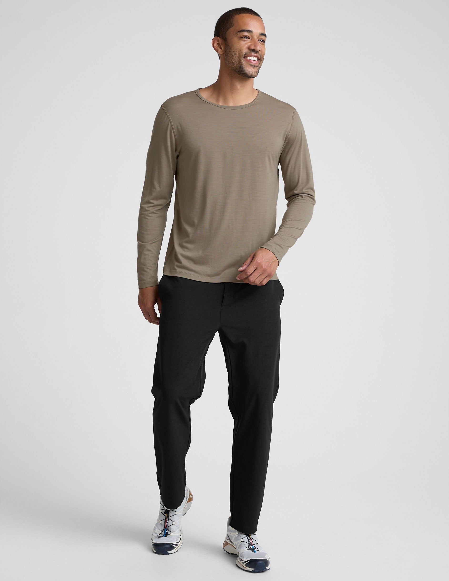 Merino Wool Men's Long Sleeve Crew