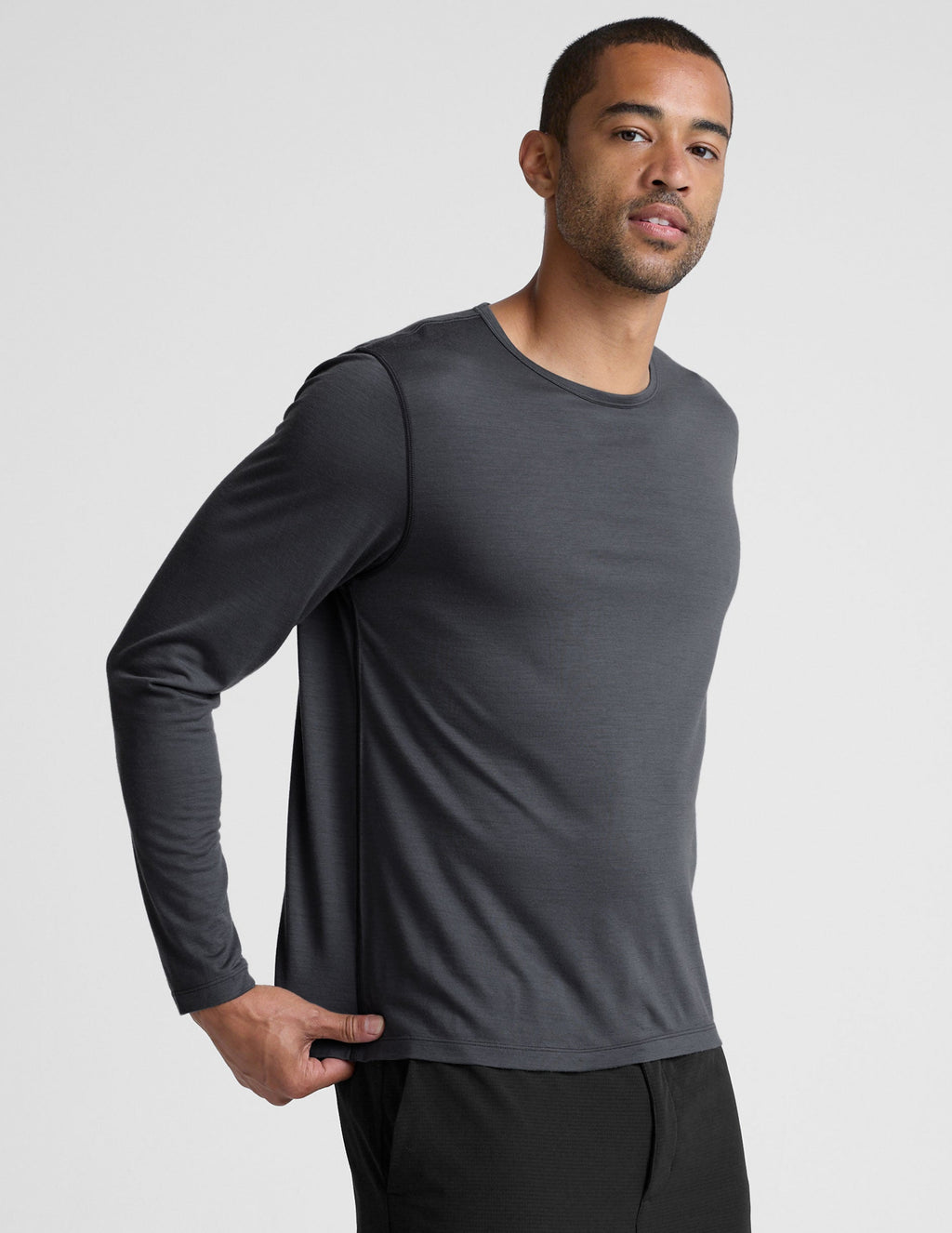 Merino Wool Men's Long Sleeve Crew