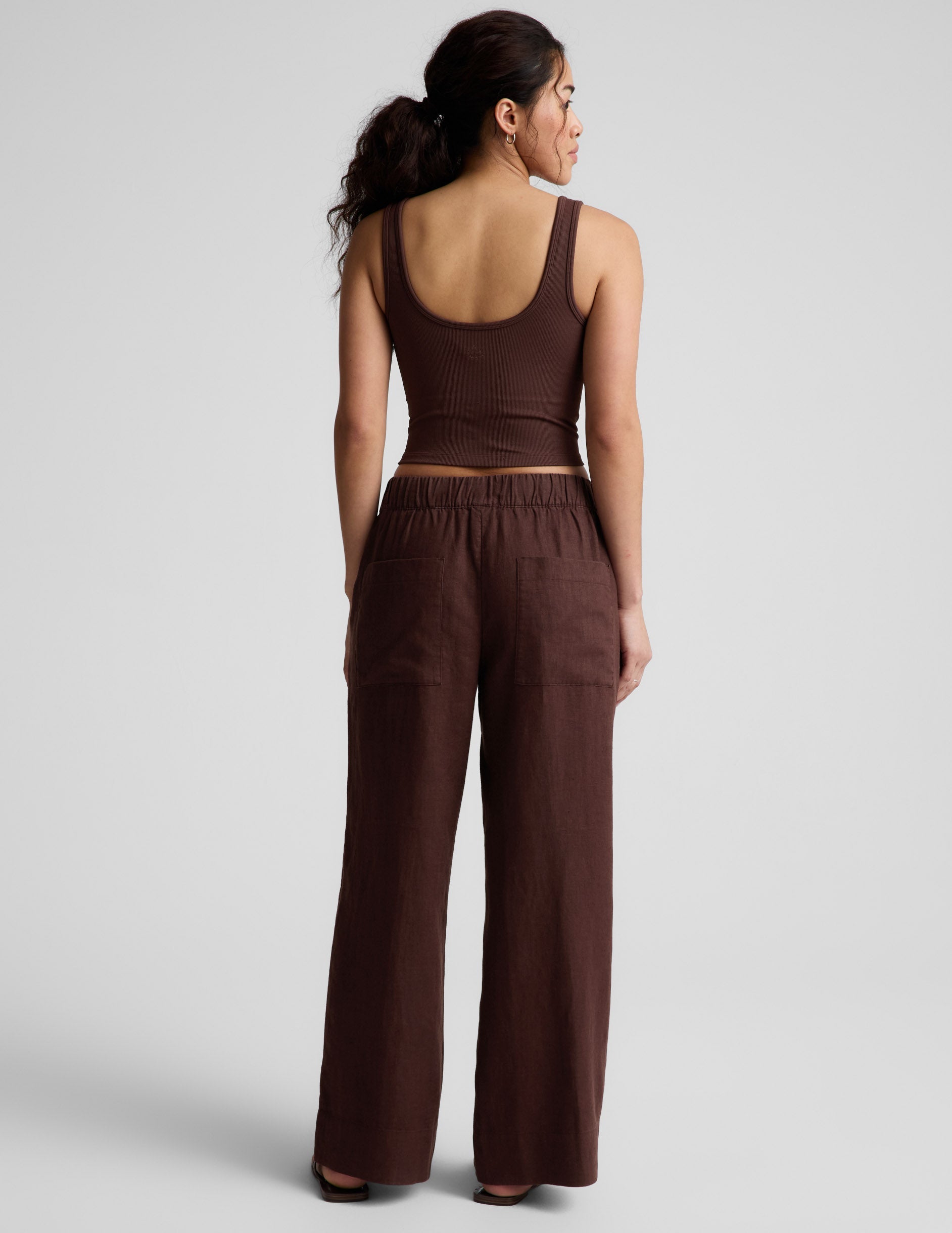 SoftWash Linen Easy Wide Leg Pant 31