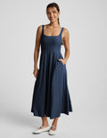 Featherweight At The Ready Square Neck Midi Dress