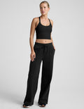 LuxeFleece? Pintuck Wide Leg Pant