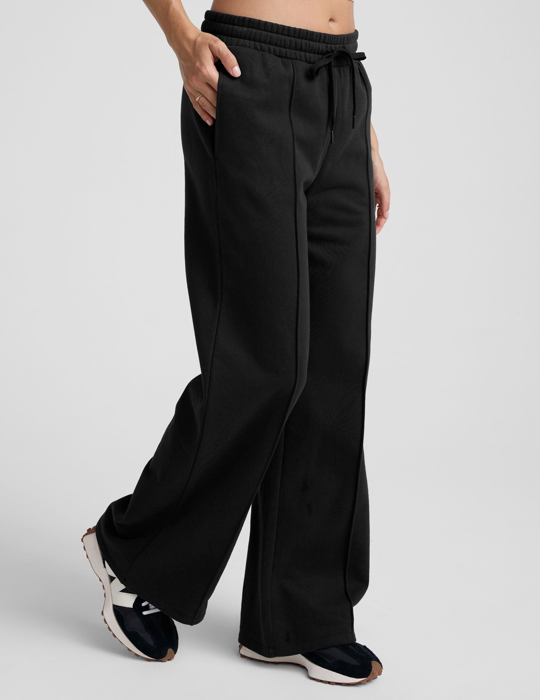 LuxeFleece? Pintuck Wide Leg Pant