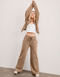 LuxeFleece? Pintuck Wide Leg Pant