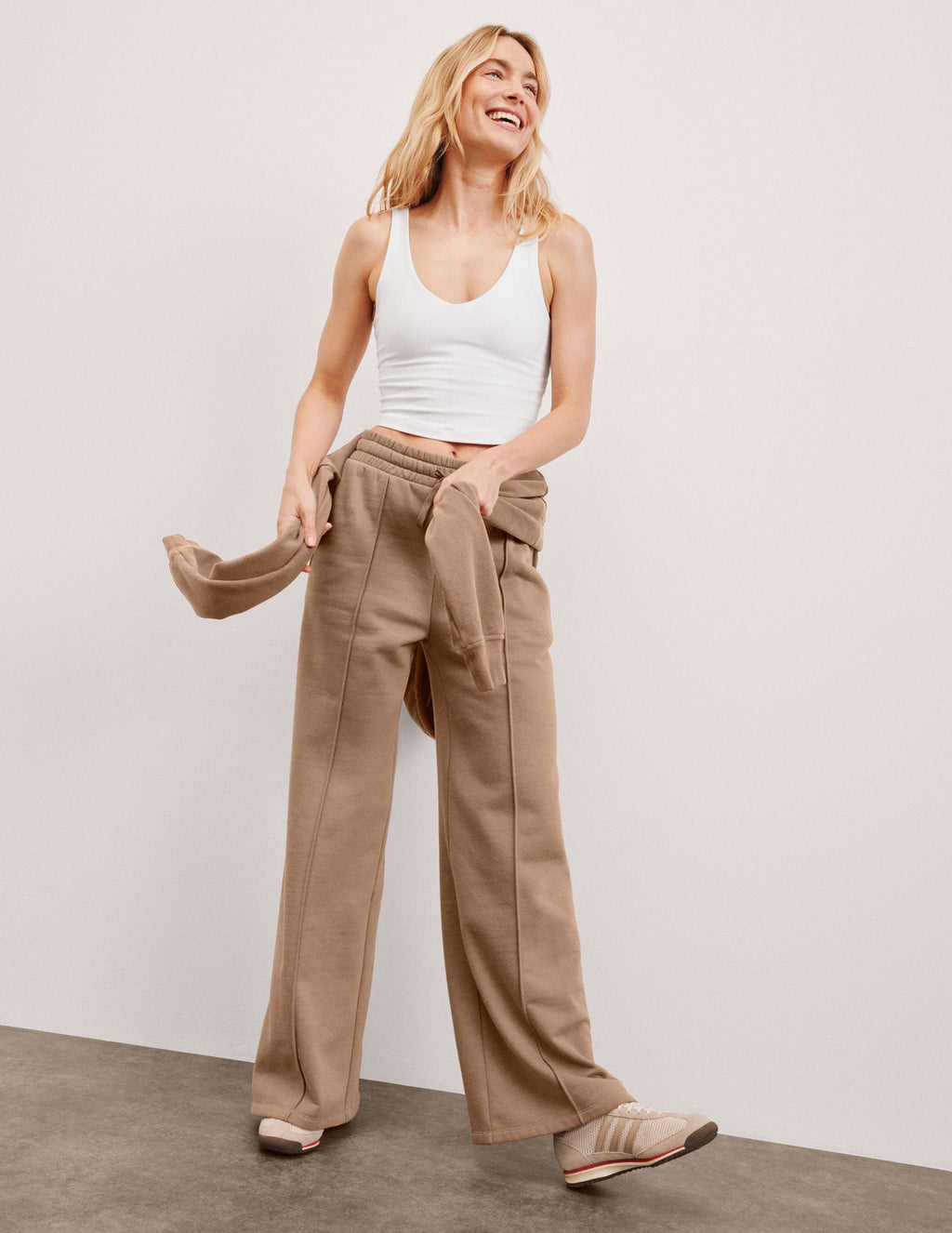 LuxeFleece? Pintuck Wide Leg Pant