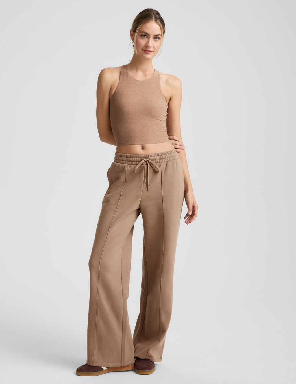 LuxeFleece? Pintuck Wide Leg Pant