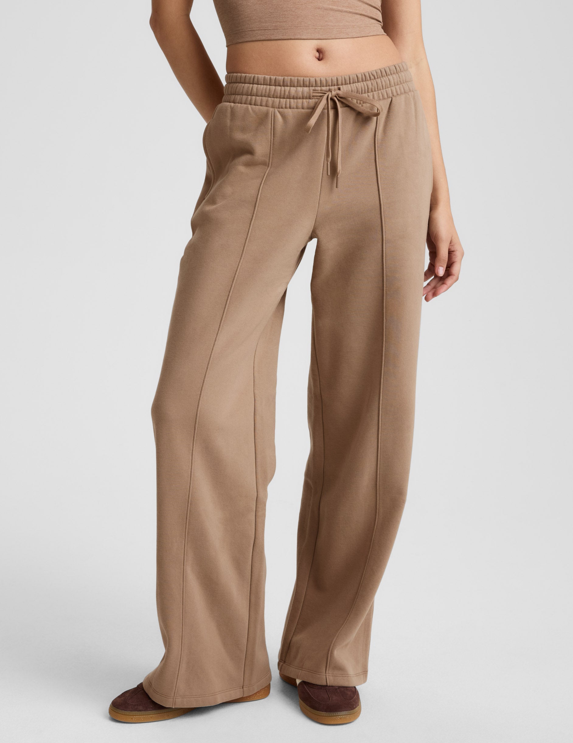 LuxeFleece? Pintuck Wide Leg Pant