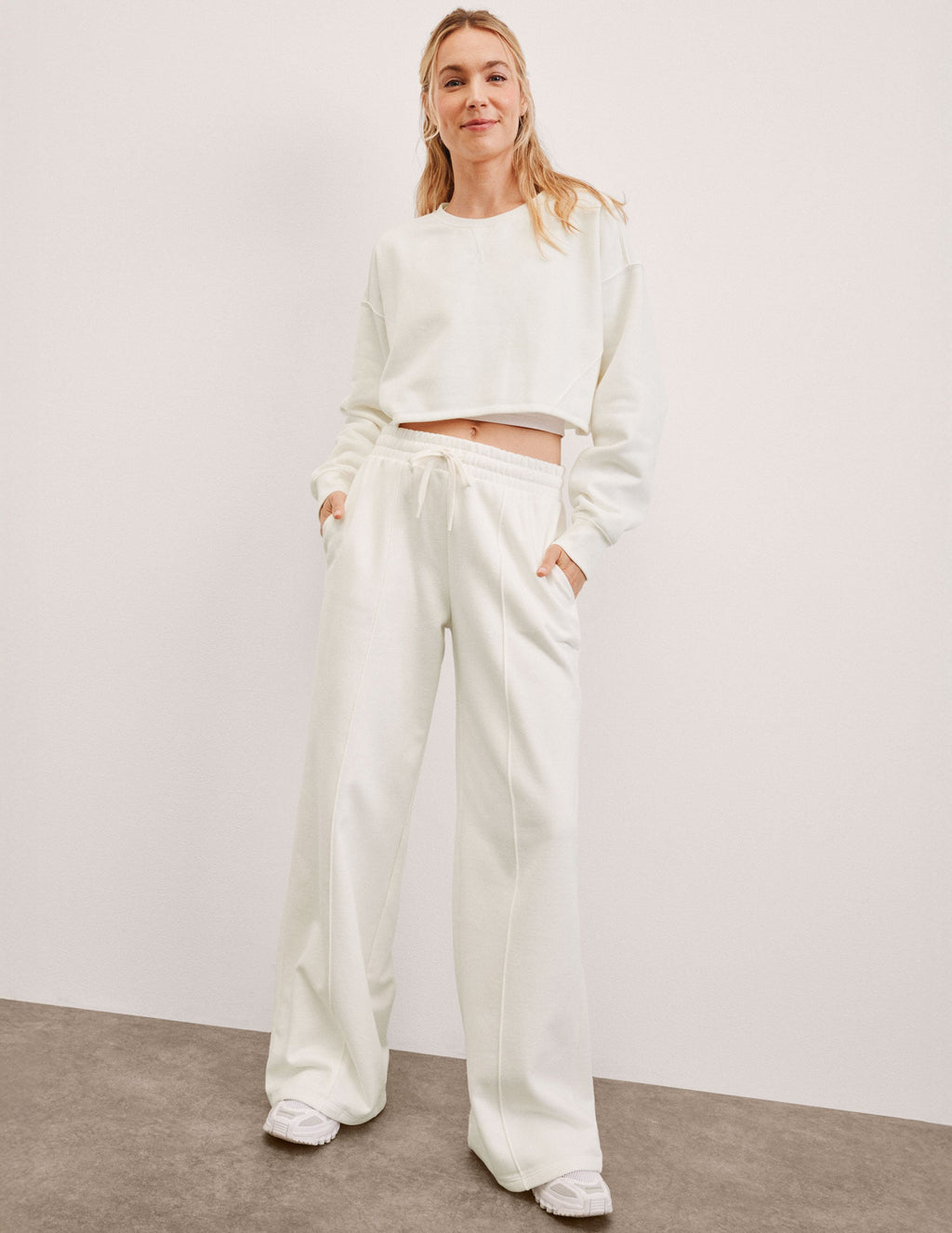 LuxeFleece? Pintuck Wide Leg Pant