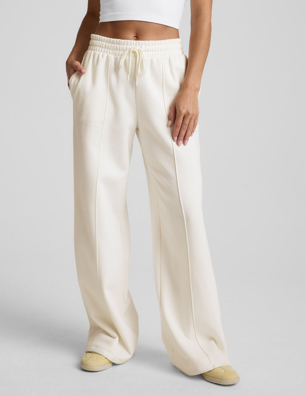 LuxeFleece? Pintuck Wide Leg Pant