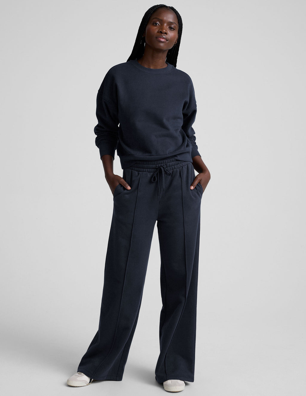 LuxeFleece? Pintuck Wide Leg Pant