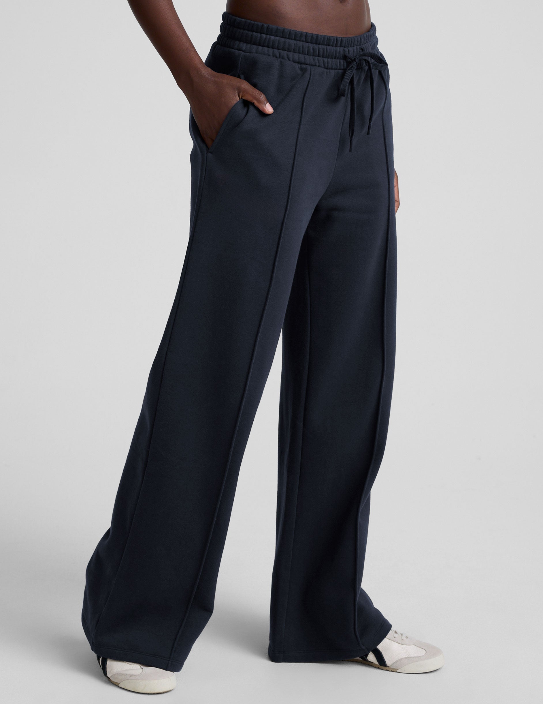 LuxeFleece? Pintuck Wide Leg Pant