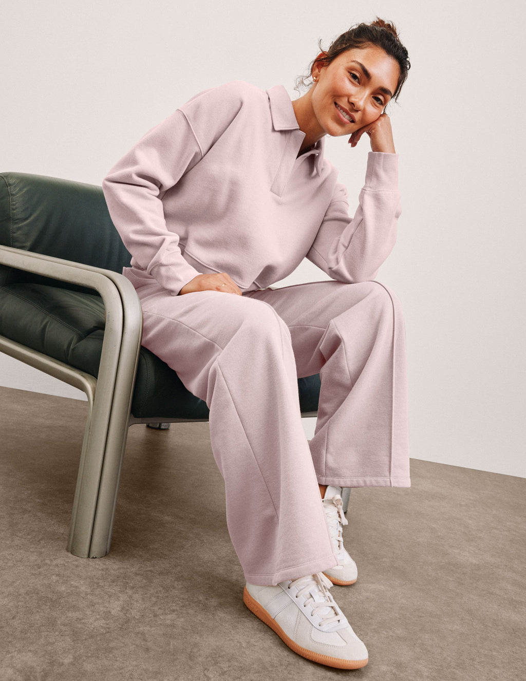 LuxeFleece? Pintuck Wide Leg Pant