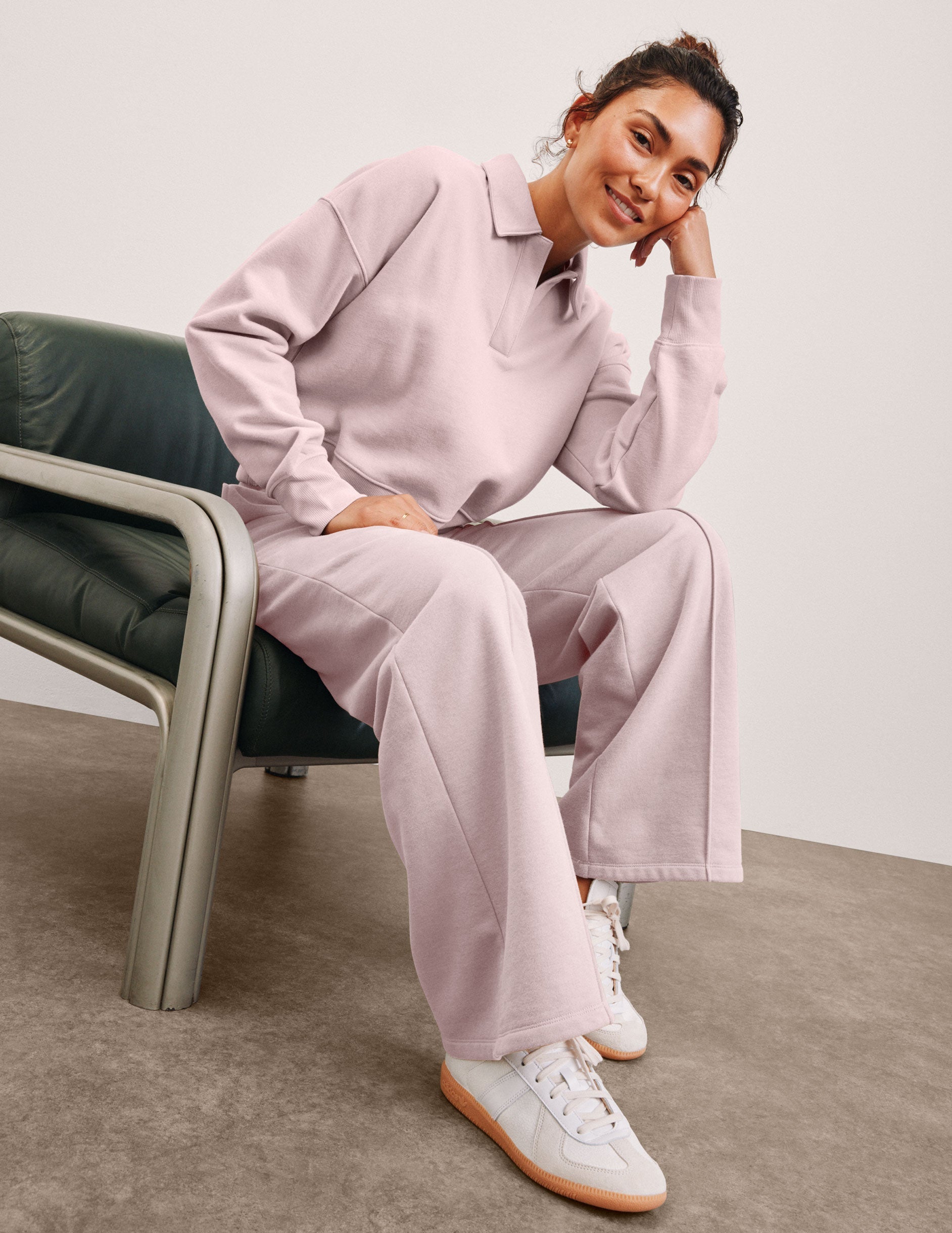 LuxeFleece? Pintuck Wide Leg Pant
