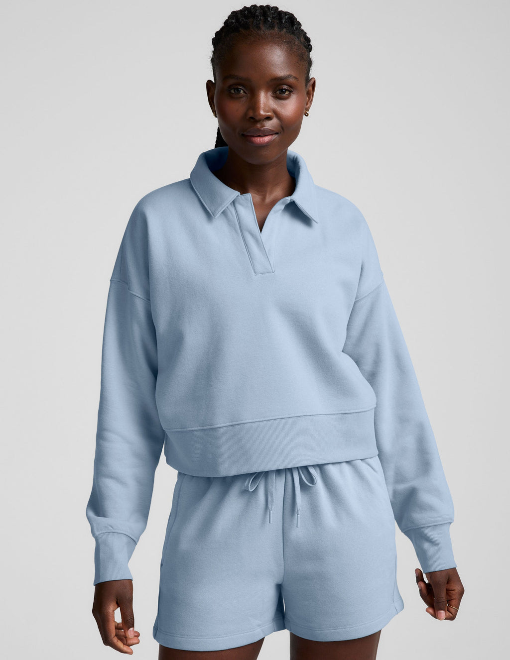 LuxeFleece? Collared Sweatshirt