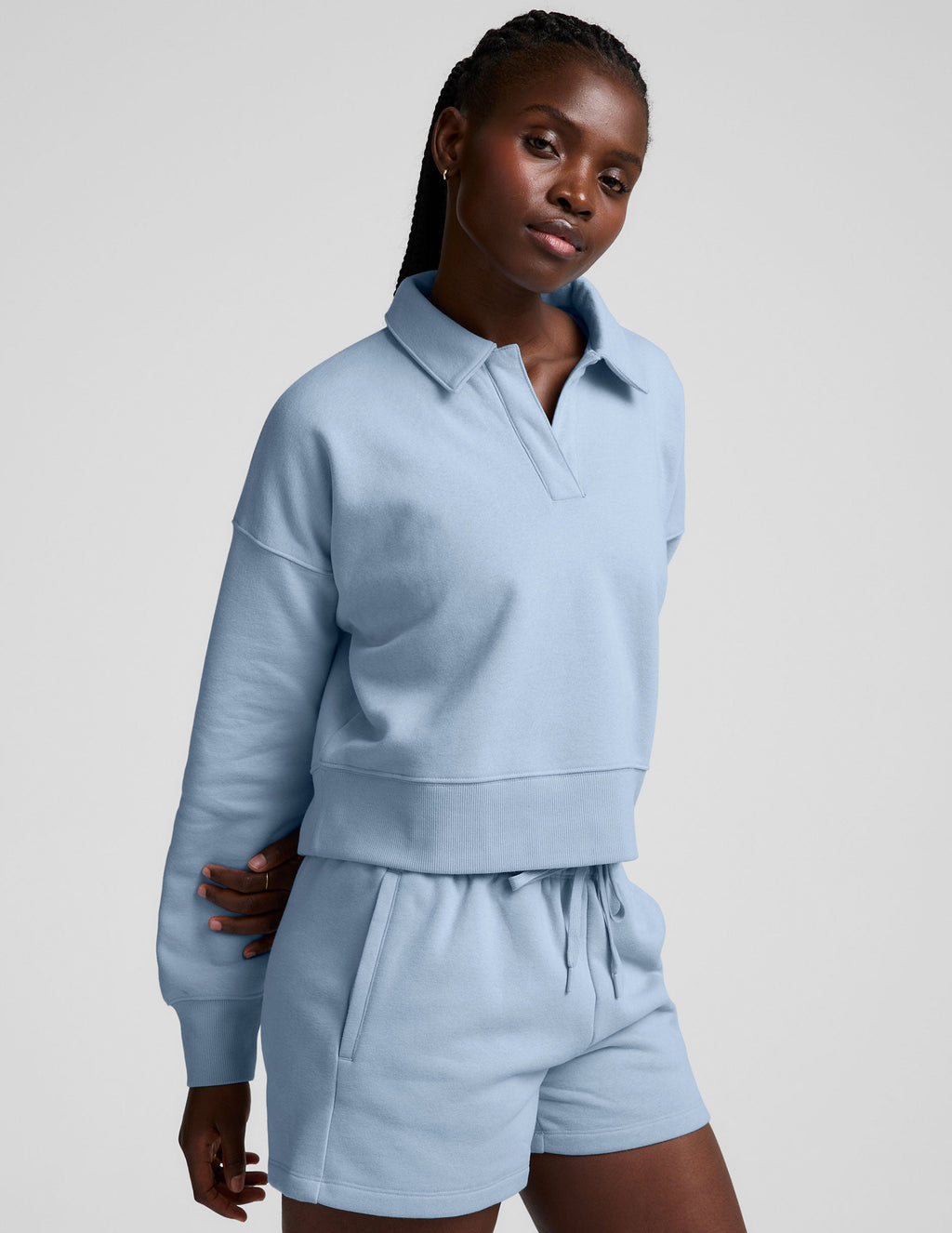 LuxeFleece? Collared Sweatshirt