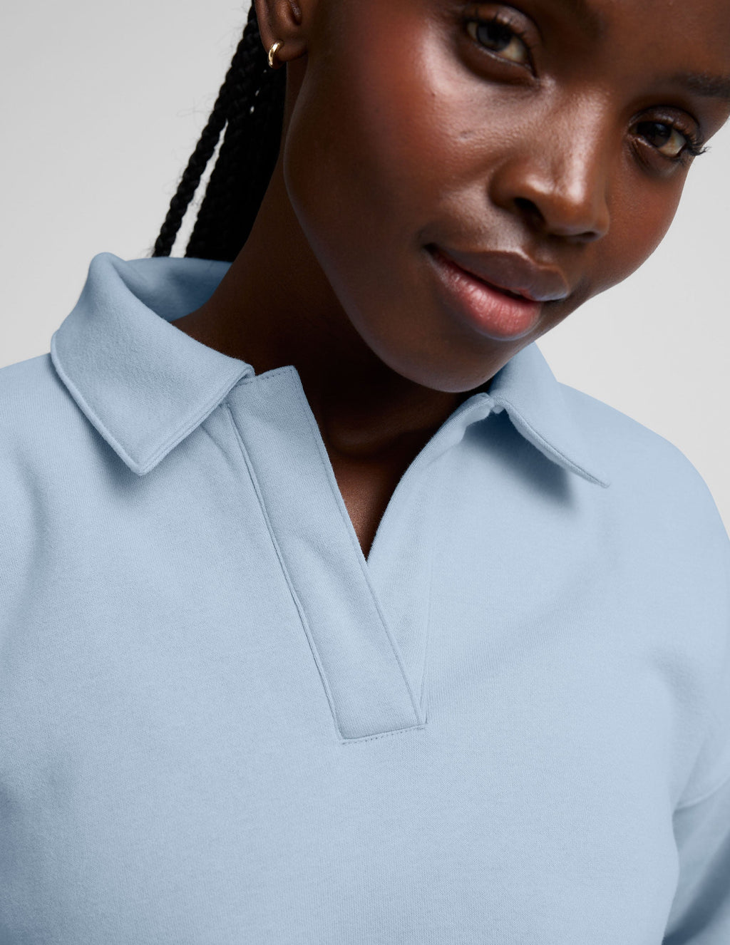 LuxeFleece? Collared Sweatshirt