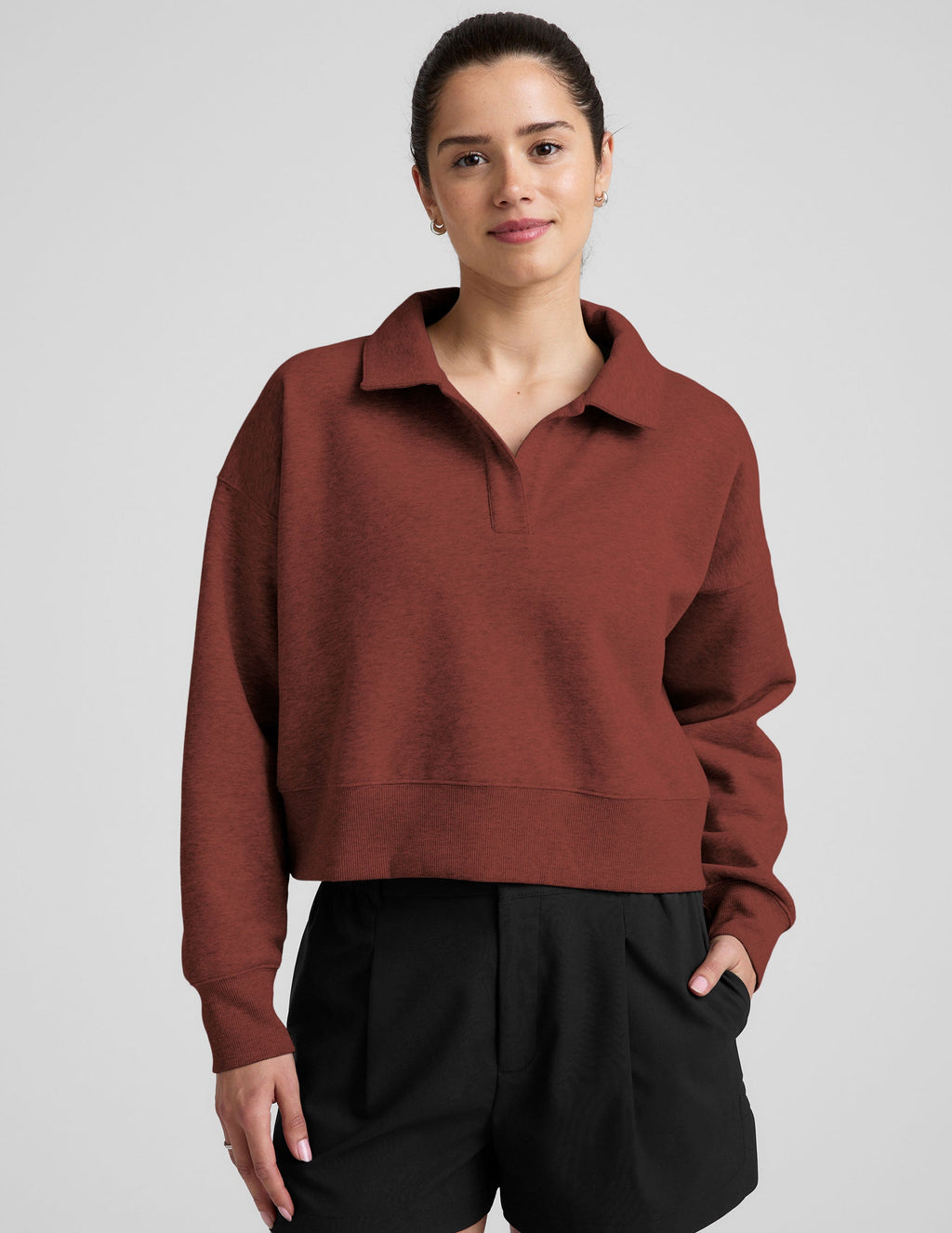 LuxeFleece? Collared Sweatshirt