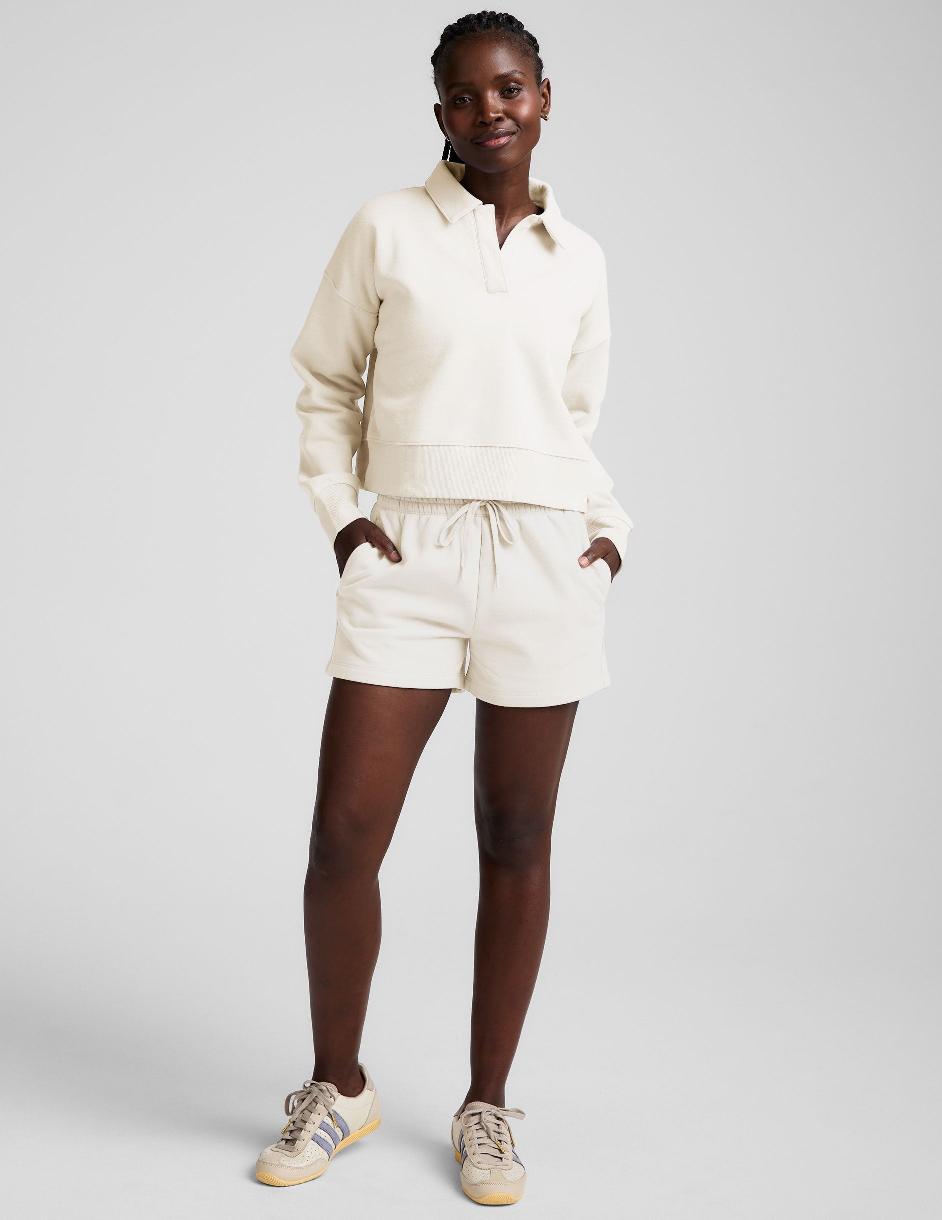 LuxeFleece? Collared Sweatshirt