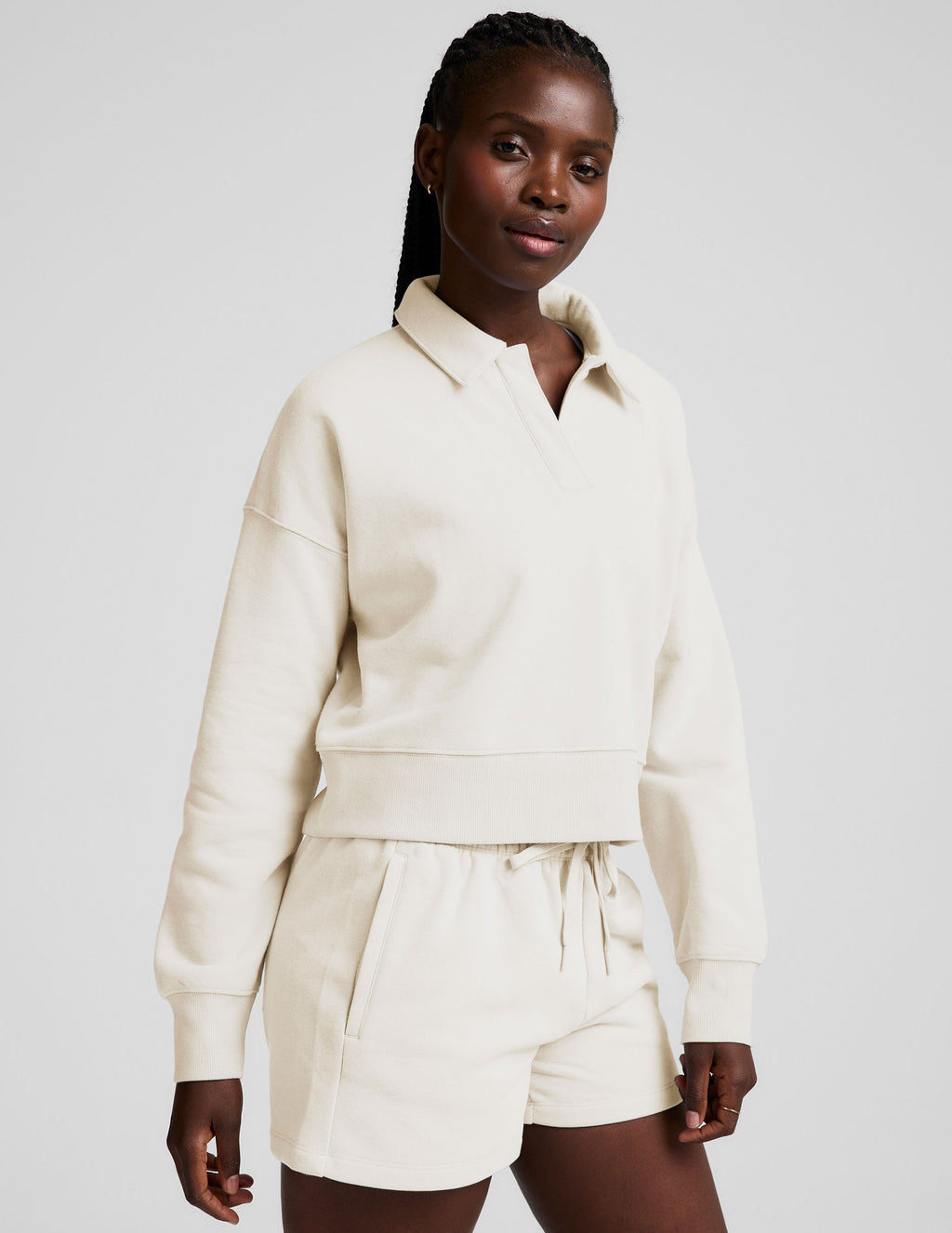 LuxeFleece? Collared Sweatshirt