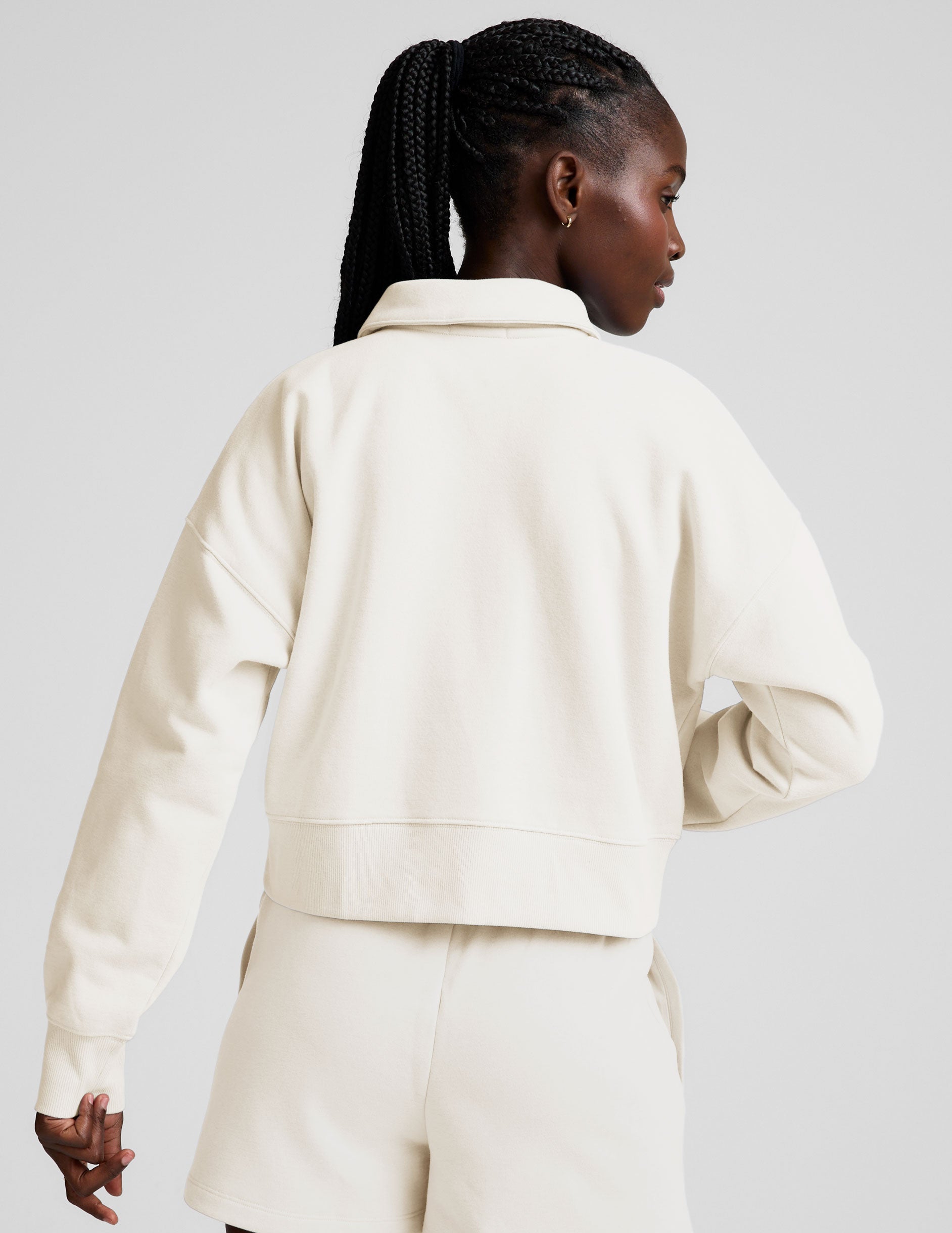 LuxeFleece? Collared Sweatshirt