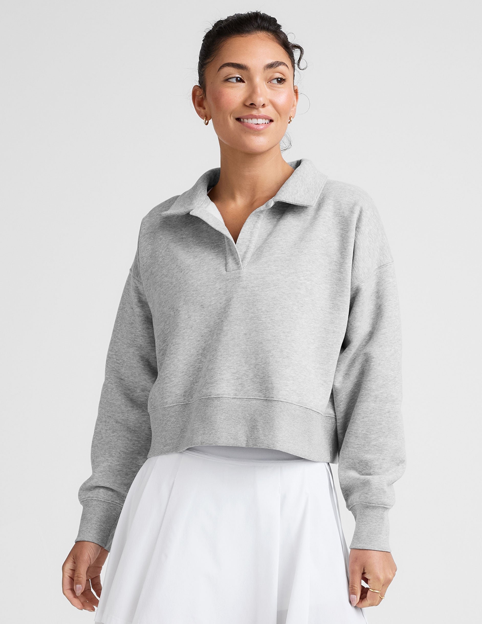 LuxeFleece? Collared Sweatshirt