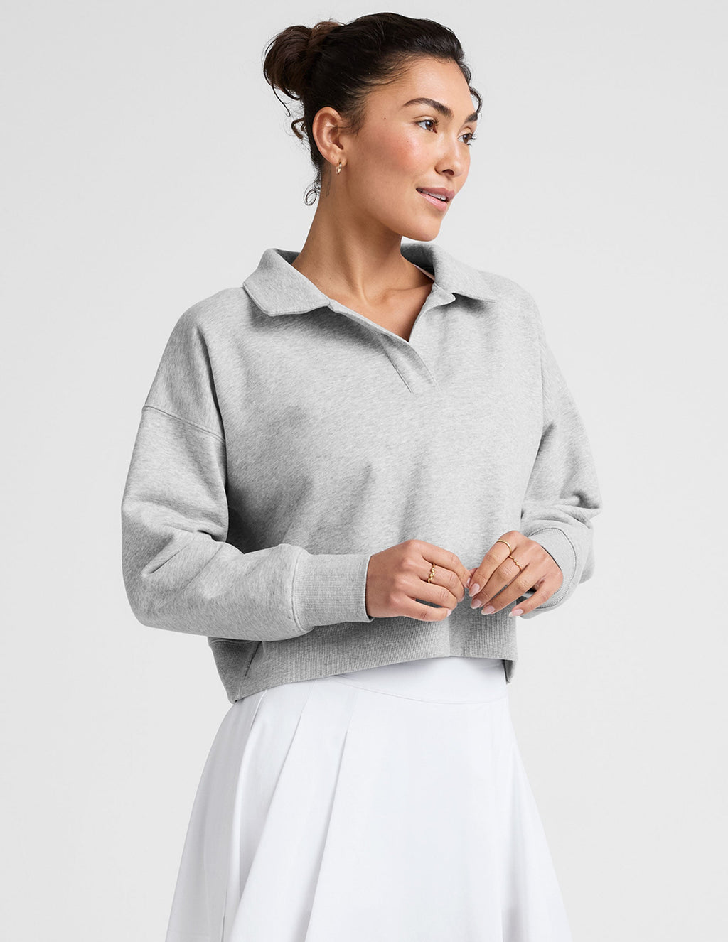 LuxeFleece? Collared Sweatshirt
