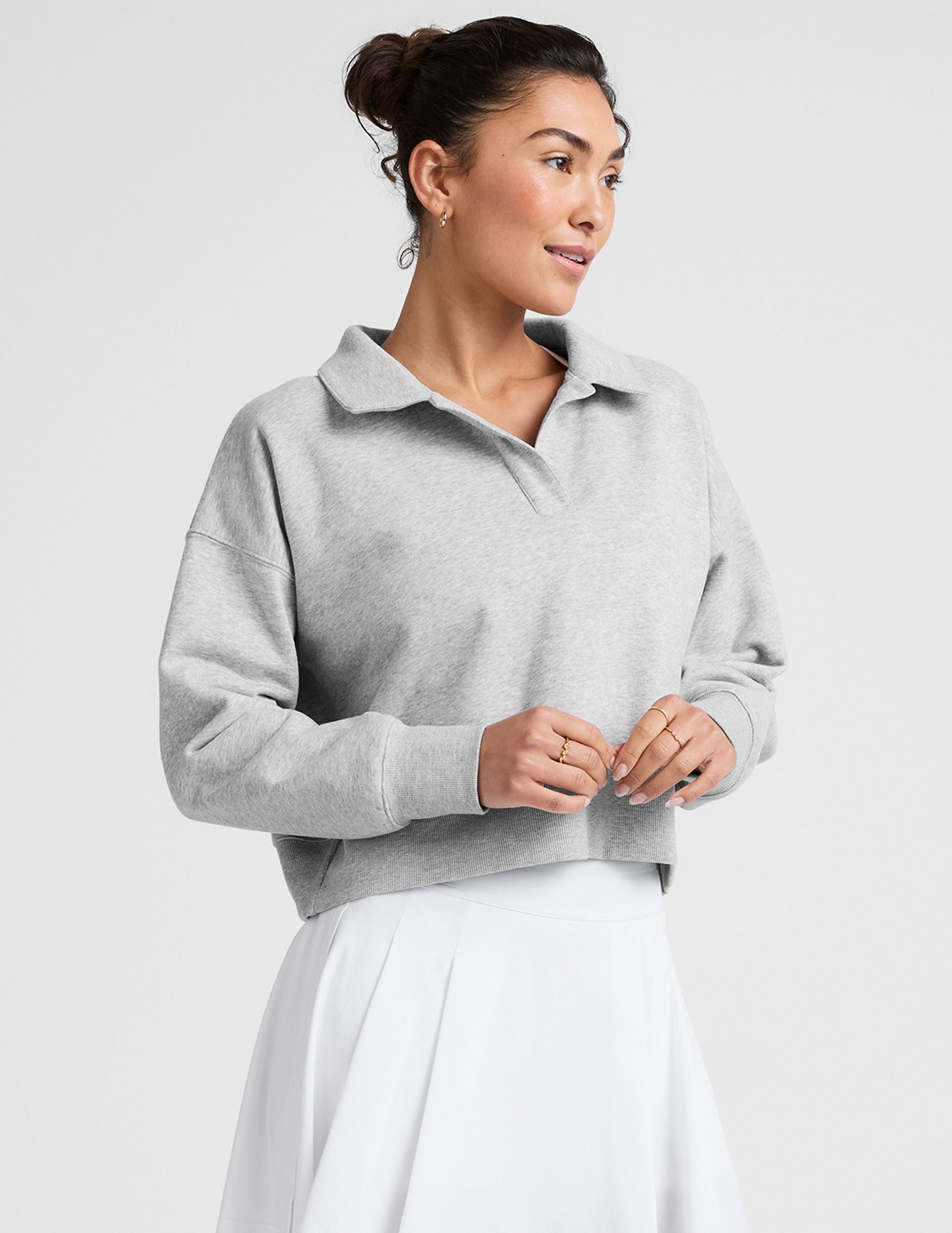 LuxeFleece? Collared Sweatshirt