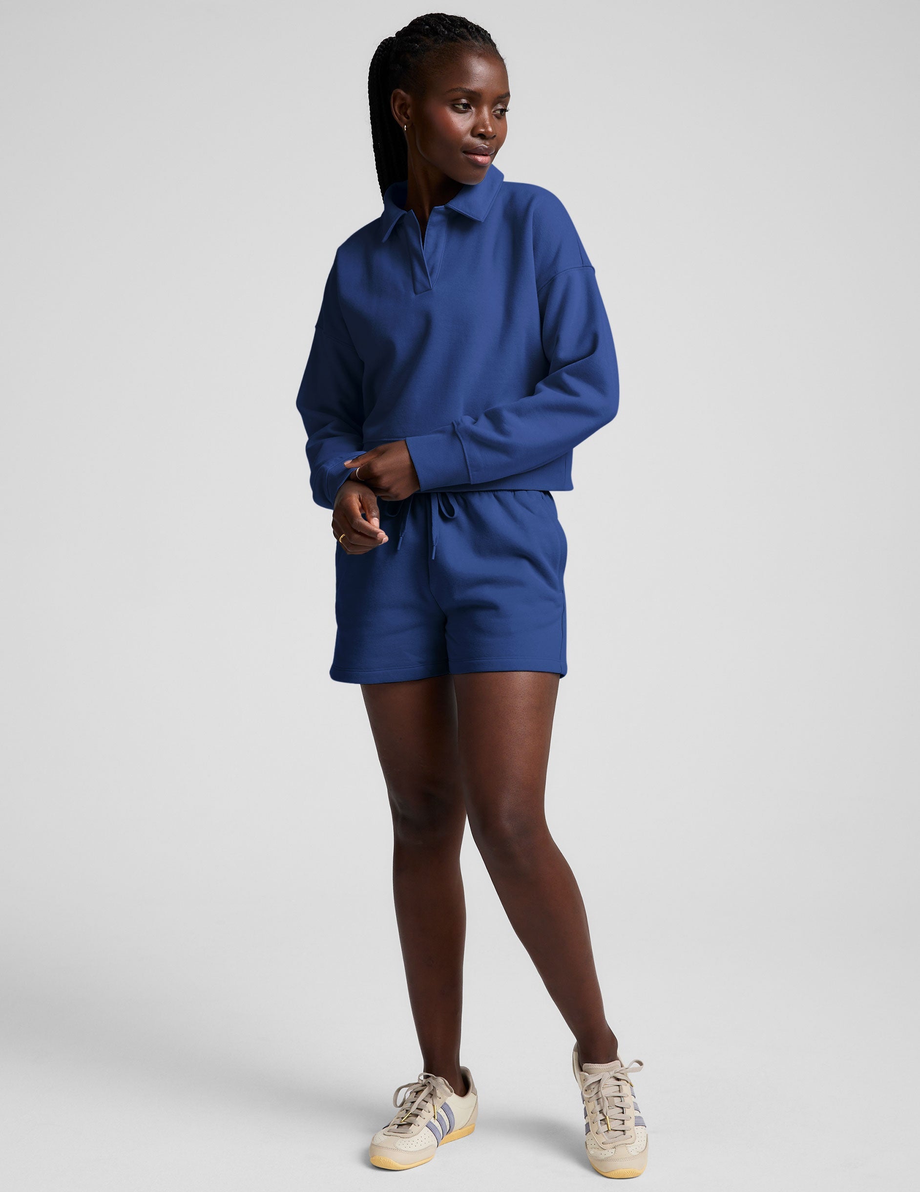 LuxeFleece? Collared Sweatshirt