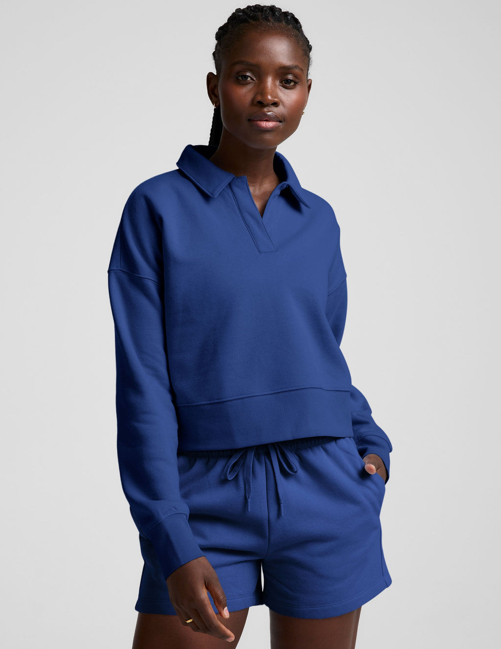 LuxeFleece? Collared Sweatshirt