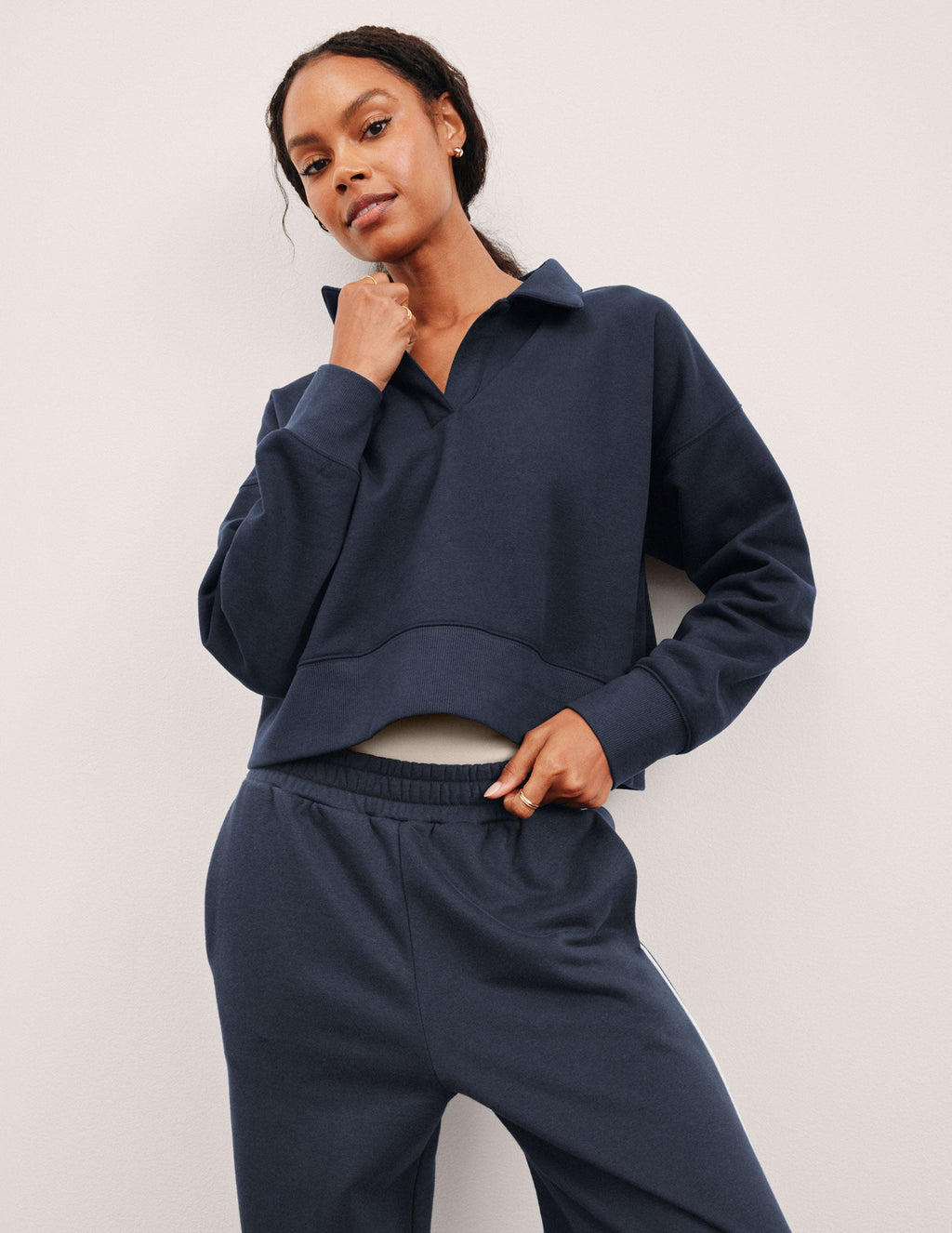 LuxeFleece? Collared Sweatshirt