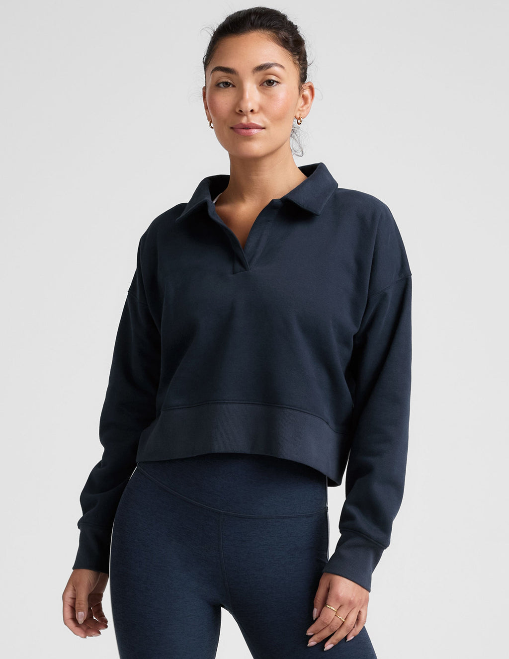 LuxeFleece? Collared Sweatshirt