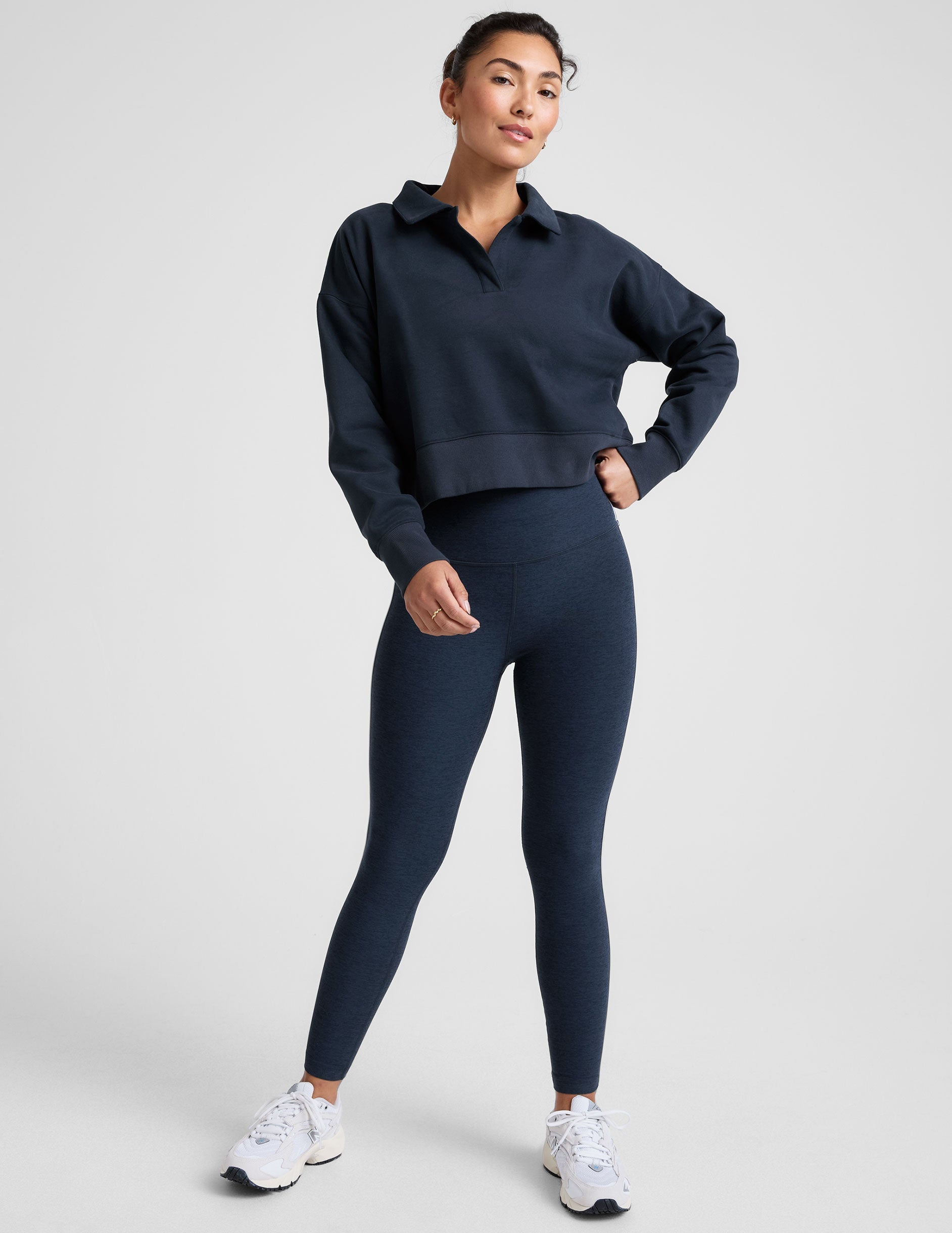 LuxeFleece? Collared Sweatshirt