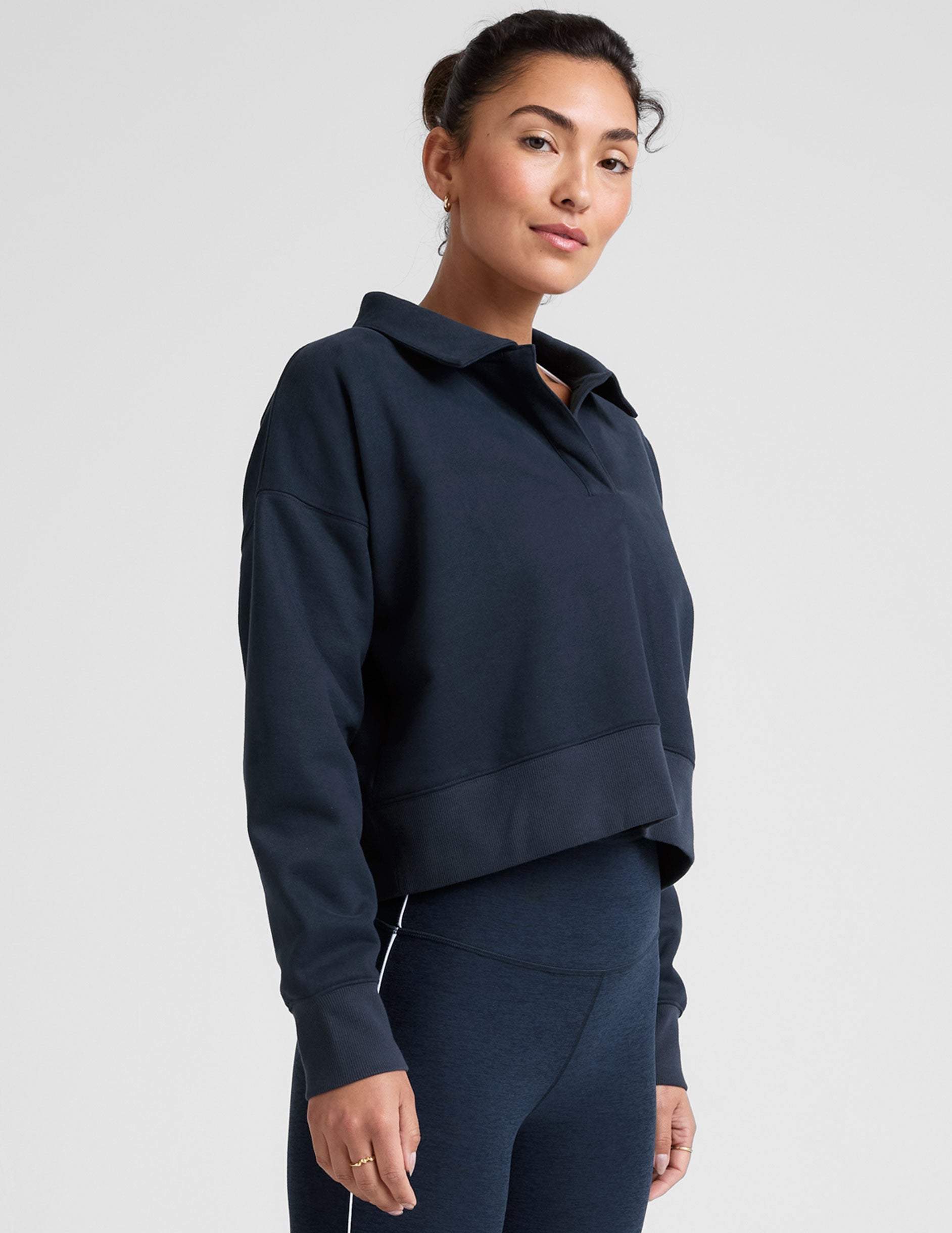 LuxeFleece? Collared Sweatshirt